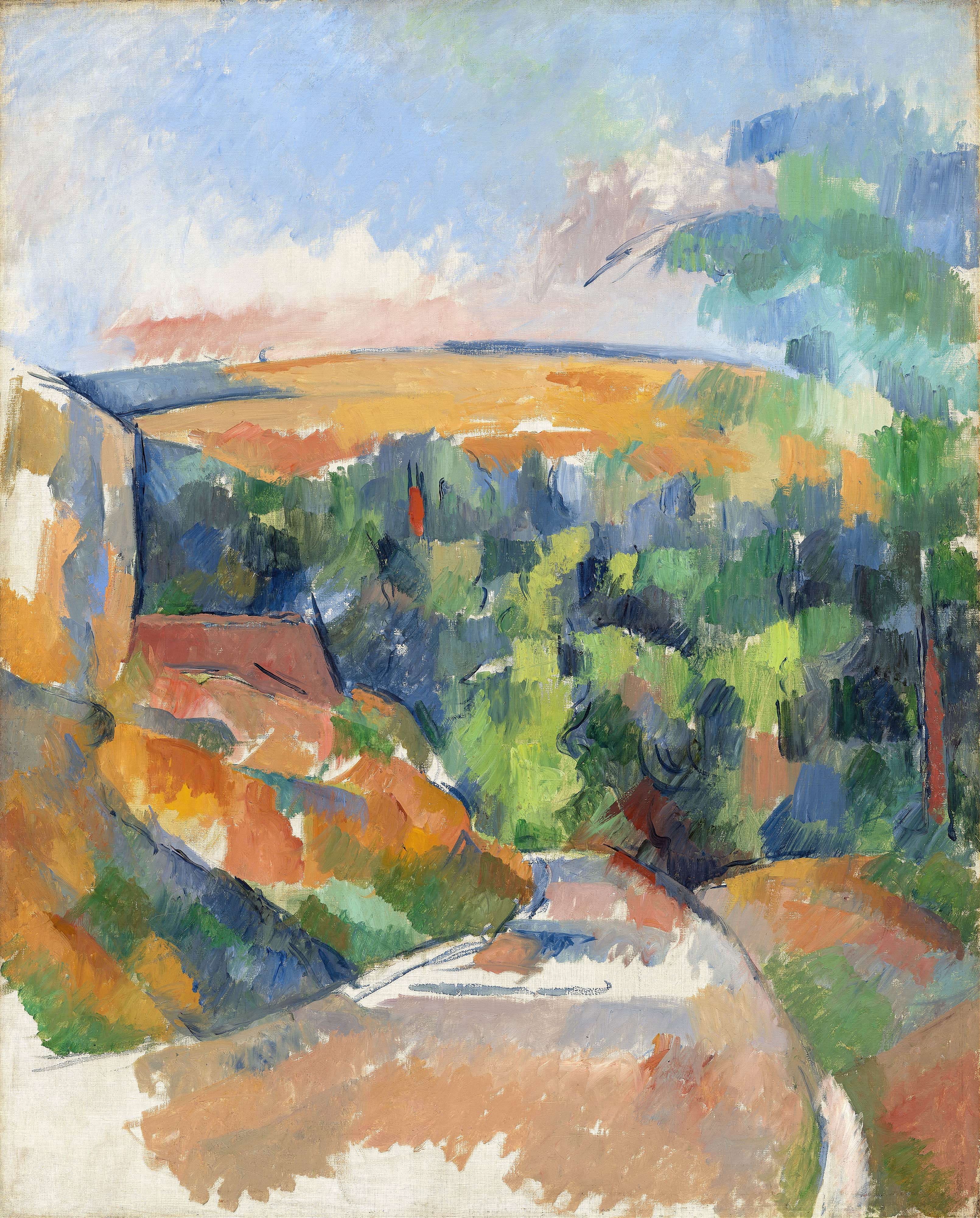 《道路的拐弯处》（the bend in the road）｜保罗·塞尚 Paul Cézanne｜1900–1906
