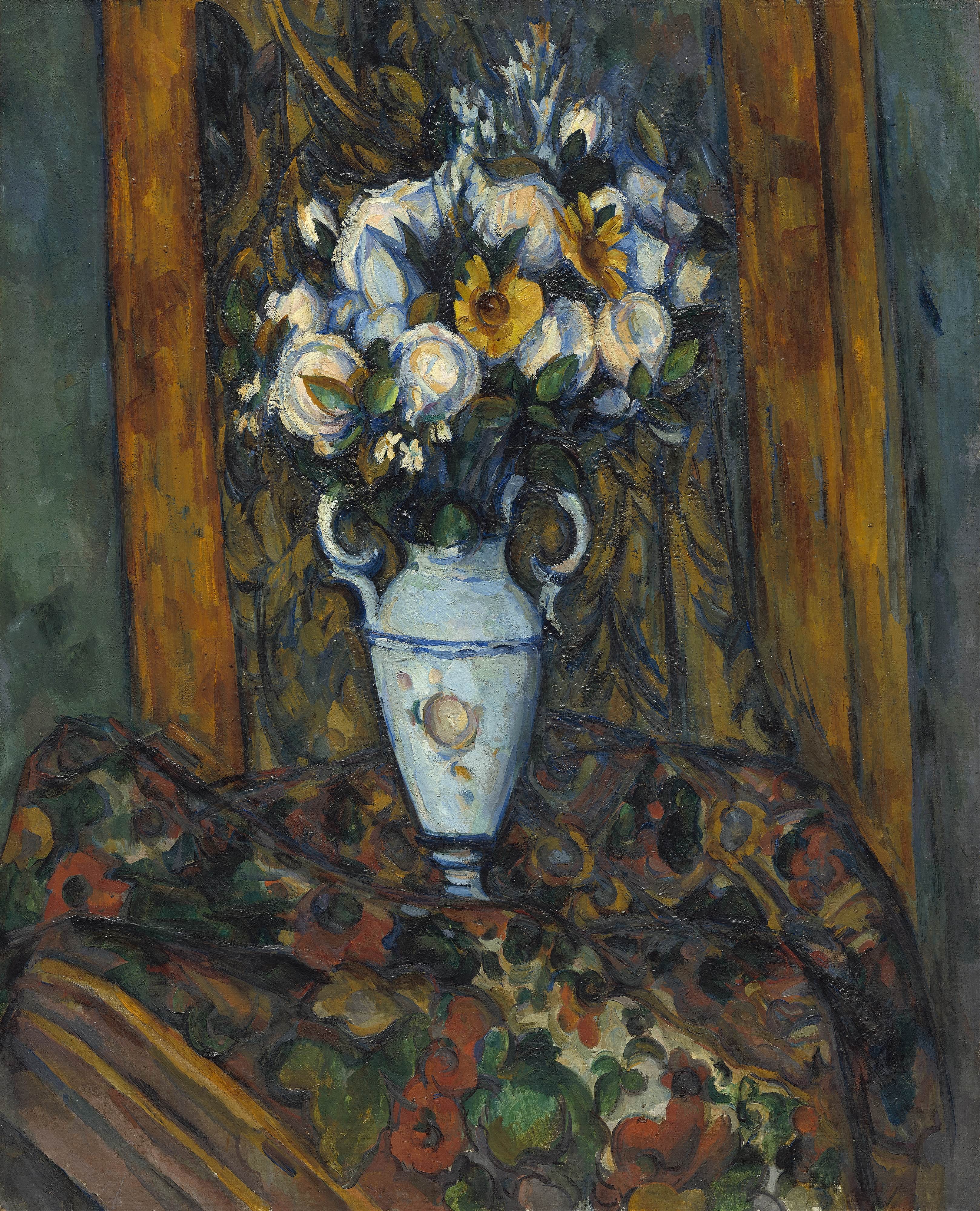《花瓶里的花》（vase of flowers）｜保罗·塞尚 Paul Cézanne｜1900–1903