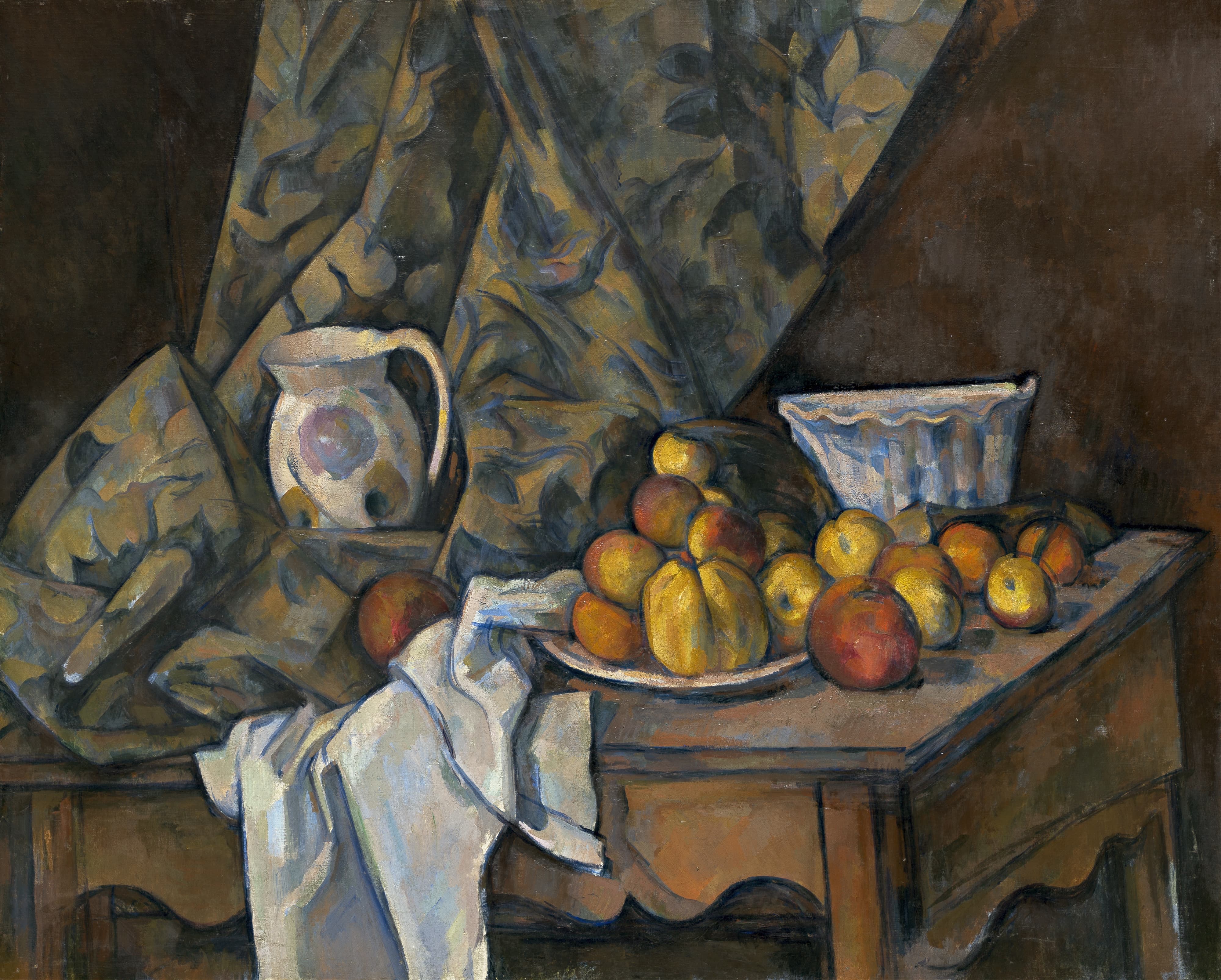 《静物与苹果和桃子 c》（still life with apples and peaches c）｜保罗·塞尚 Paul Cézanne｜1905