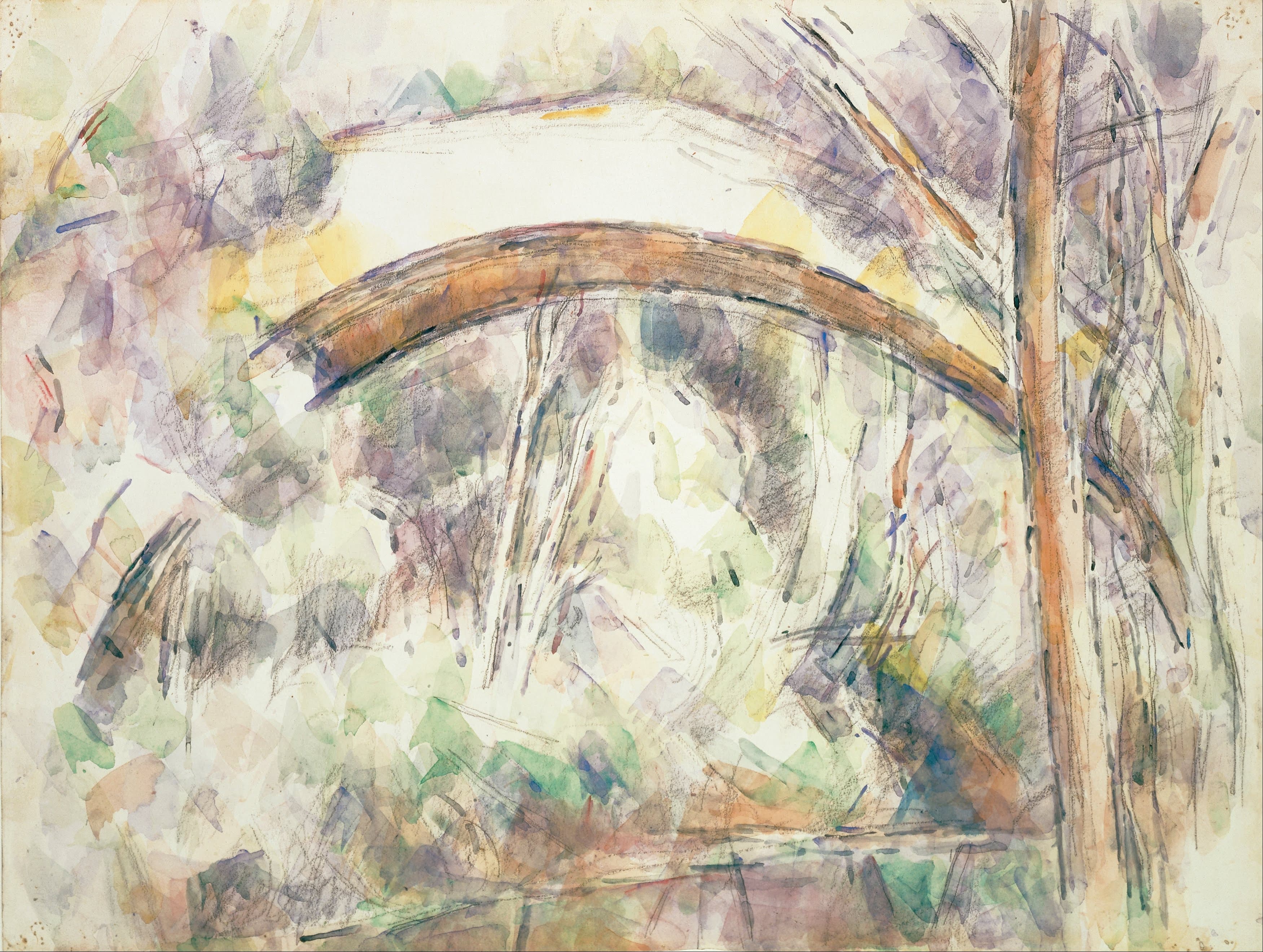 《三跳桥》（the bridge of three jumps）｜保罗·塞尚 Paul Cézanne｜1906