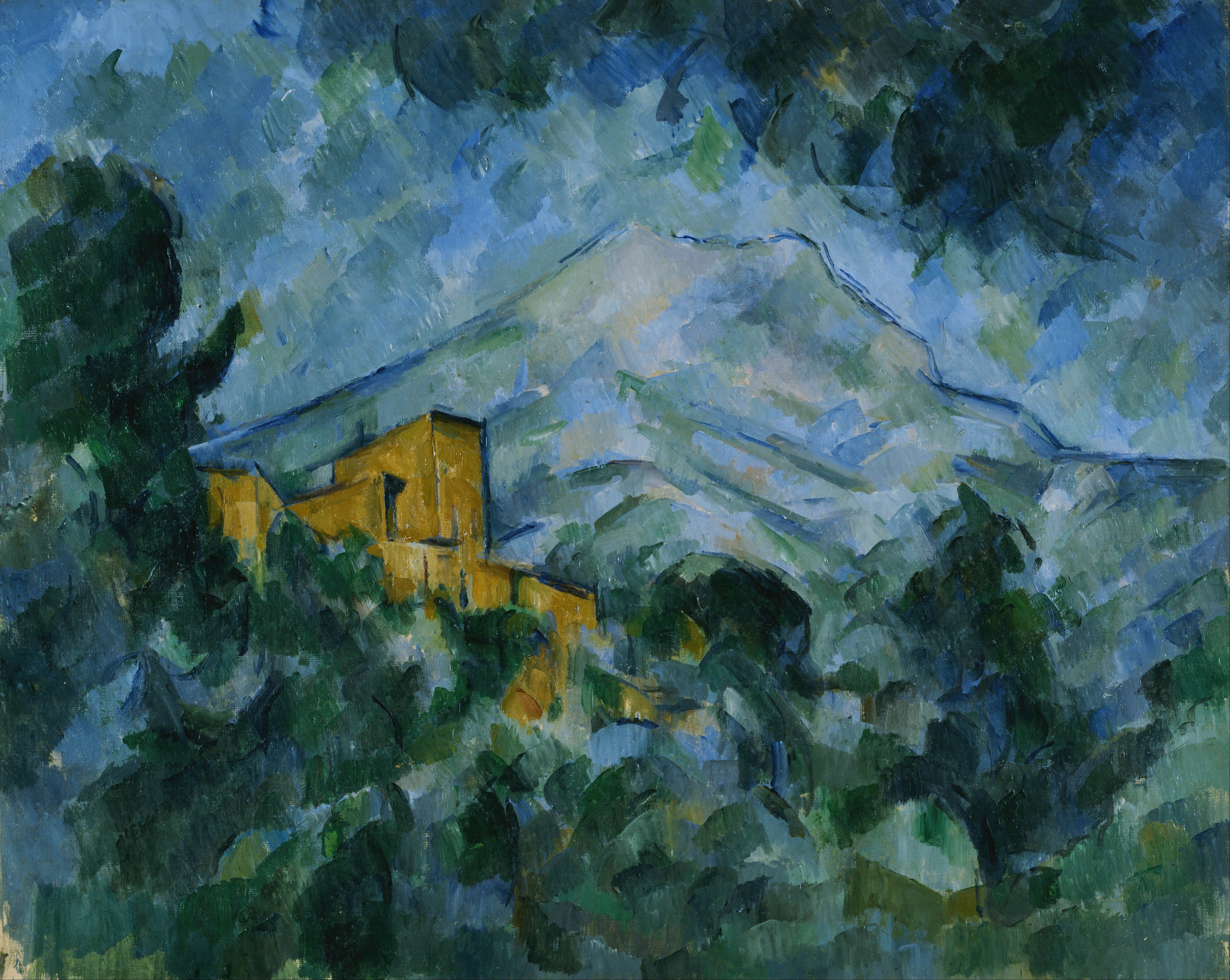 《圣维克多山和黑堡 c 1904 c》（Mont Sainte Victoire and Chateau Noir c 1904 c）｜保罗·塞尚 Paul Cézanne｜1906