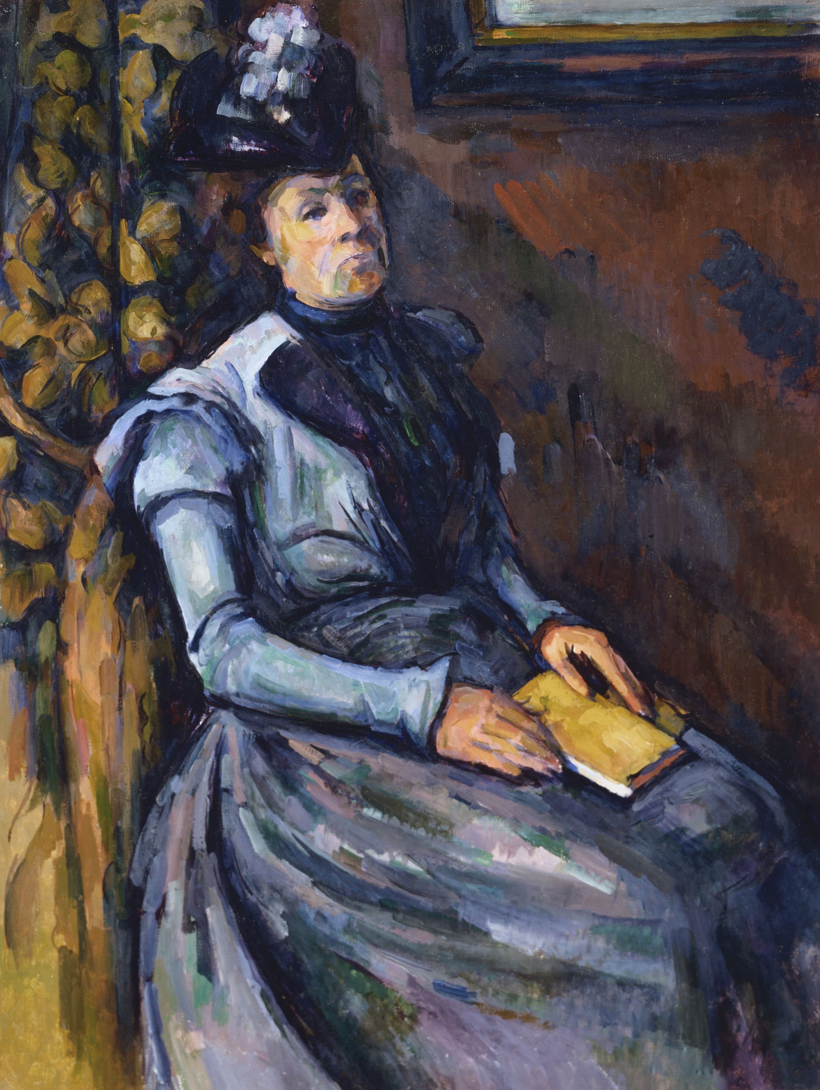 《坐着的蓝色衣服的女人》（seated woman in blue）｜保罗·塞尚 Paul Cézanne｜不明