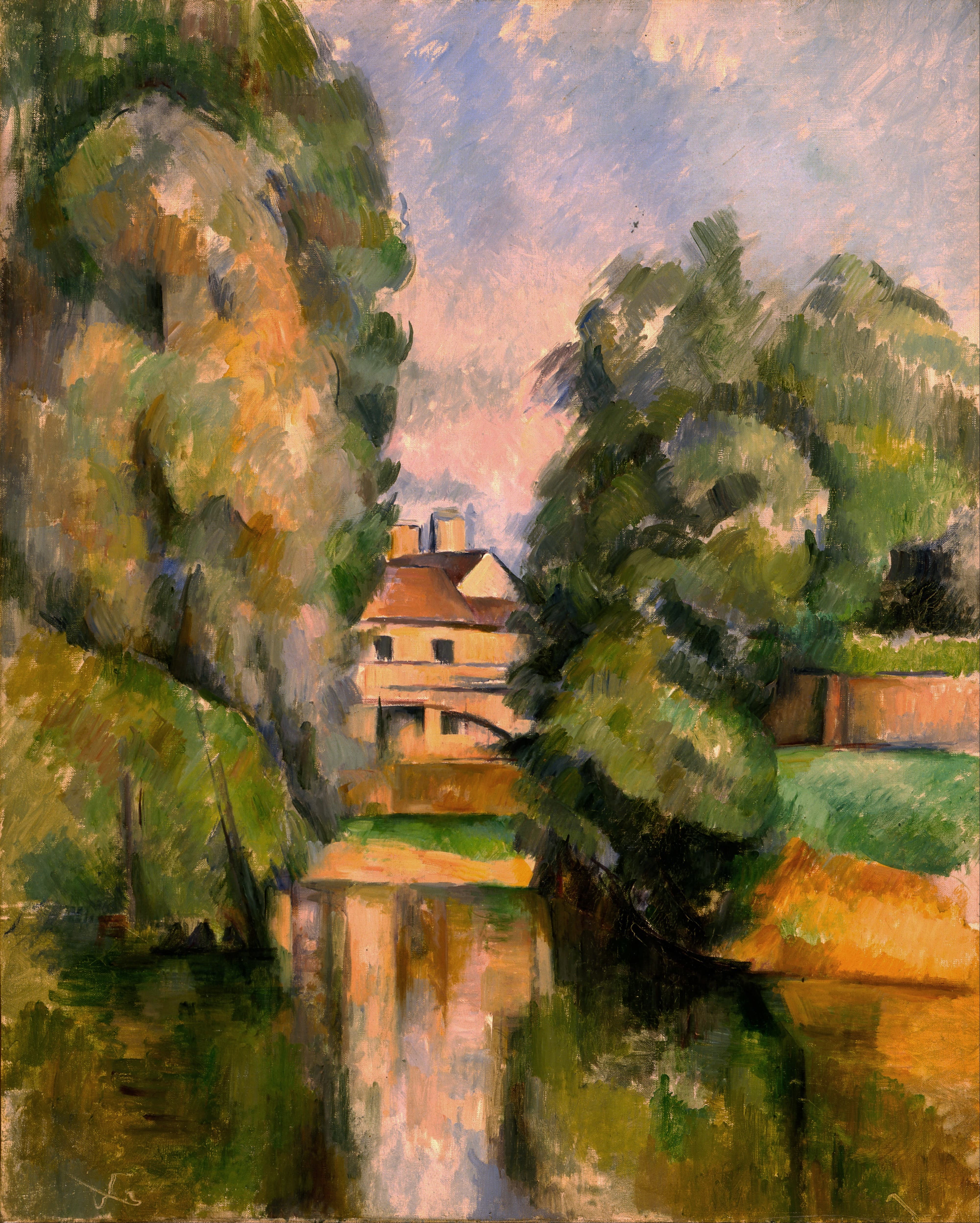《河边的乡间别墅》（country house by a river）｜保罗·塞尚 Paul Cézanne｜不明