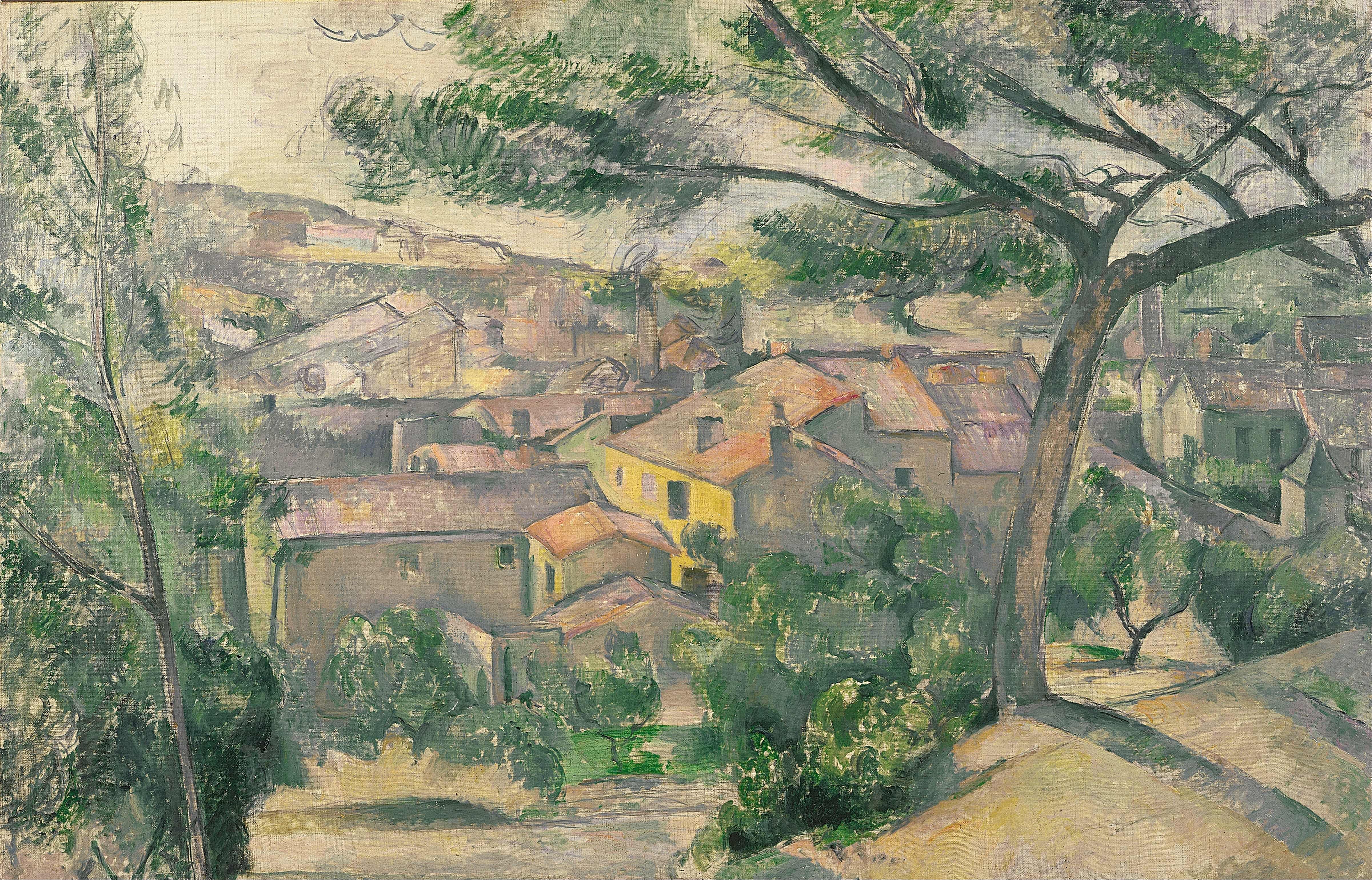 《阳光下莱斯塔克的早晨景色》（morning view of lestaque against the sunlight）｜保罗·塞尚 Paul Cézanne｜不明
