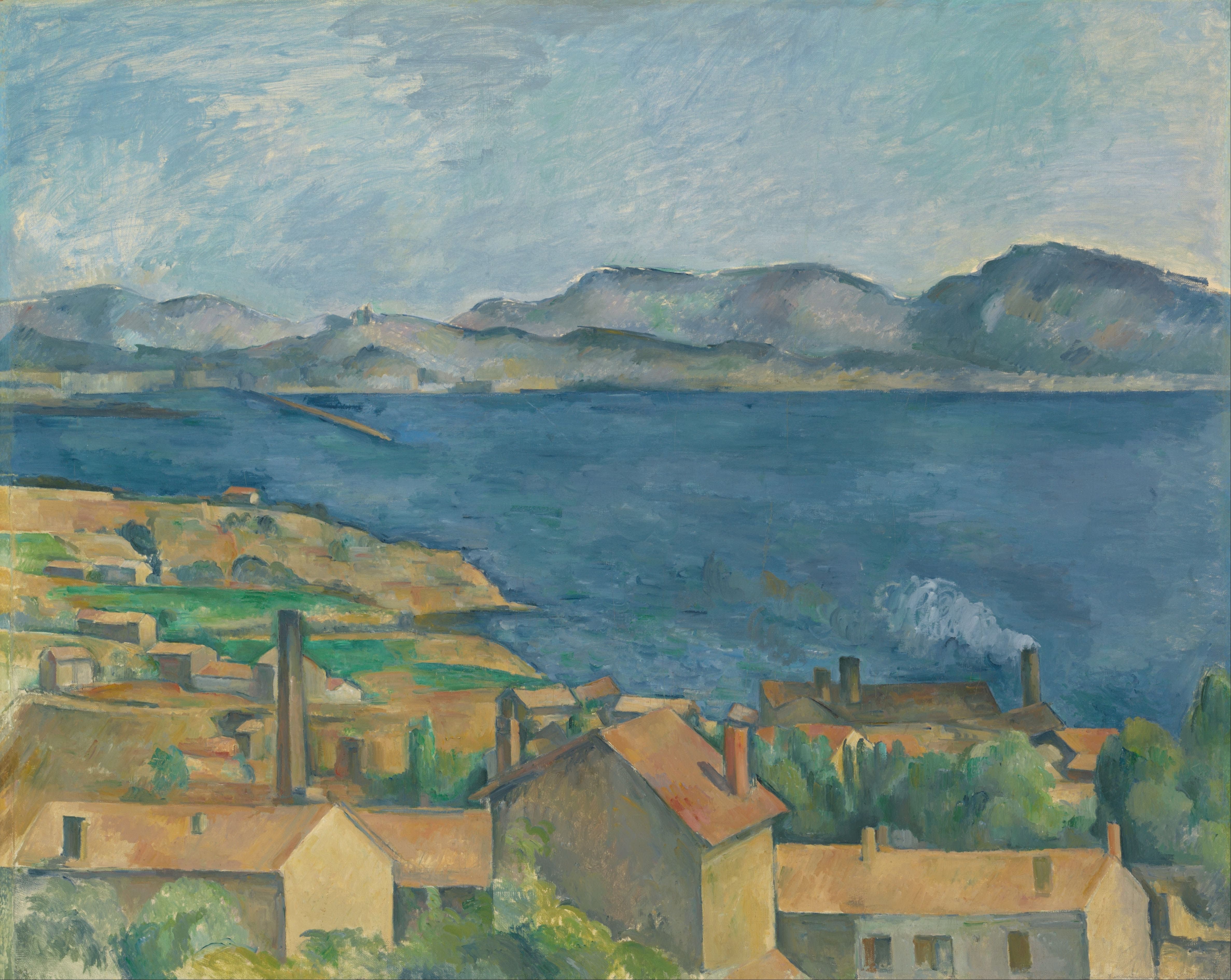 《从莱斯塔克眺望马赛湾》（The Bay of Marseille, Seen from L'Estaque）｜保罗·塞尚 Paul Cézanne｜约1885