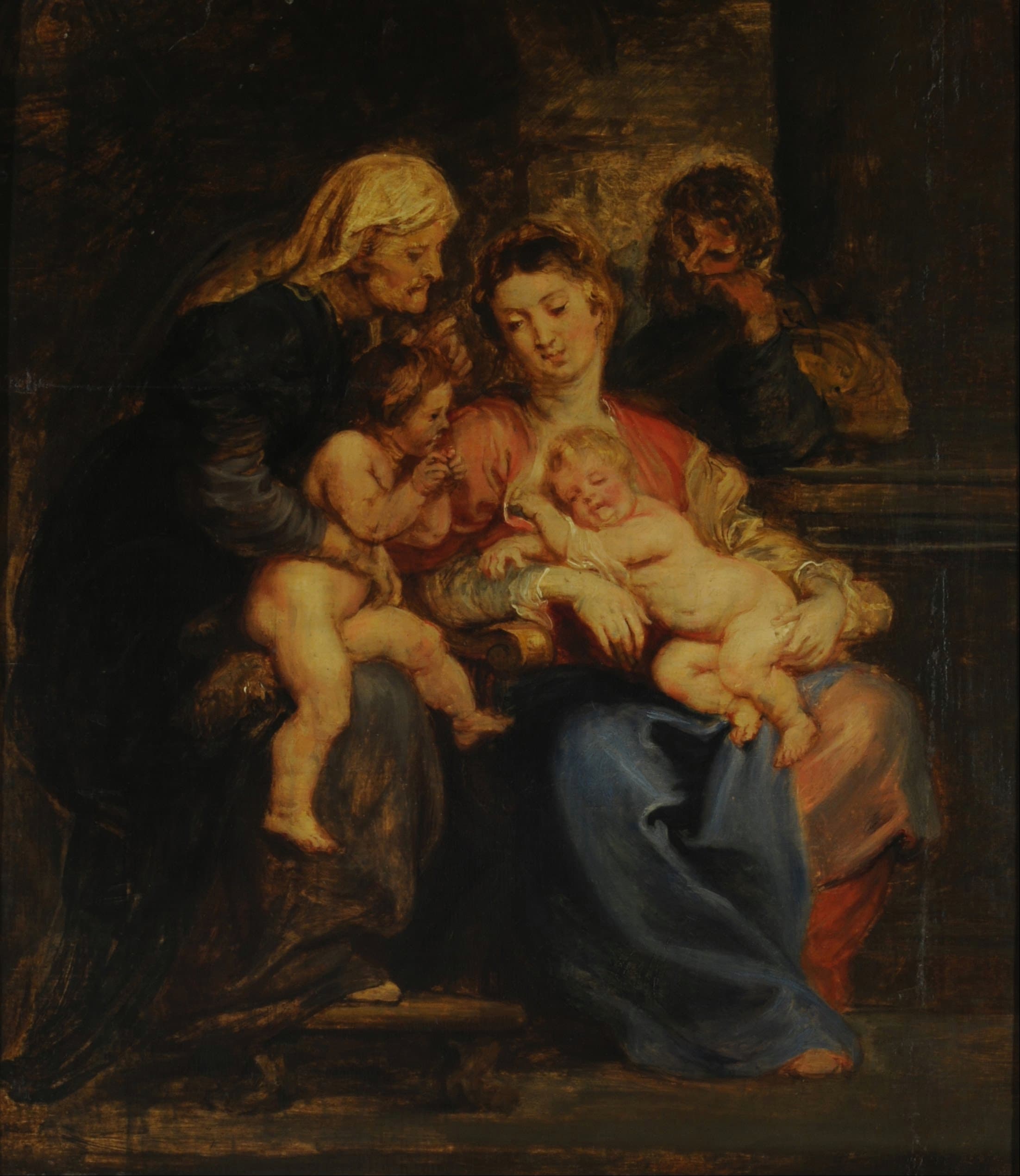 《圣家族与圣伊丽莎白和圣约翰》（The Holy Family with Saint Elizabeth and Saint John）｜彼得·保罗·鲁本斯 Peter Paul Rubens｜不明