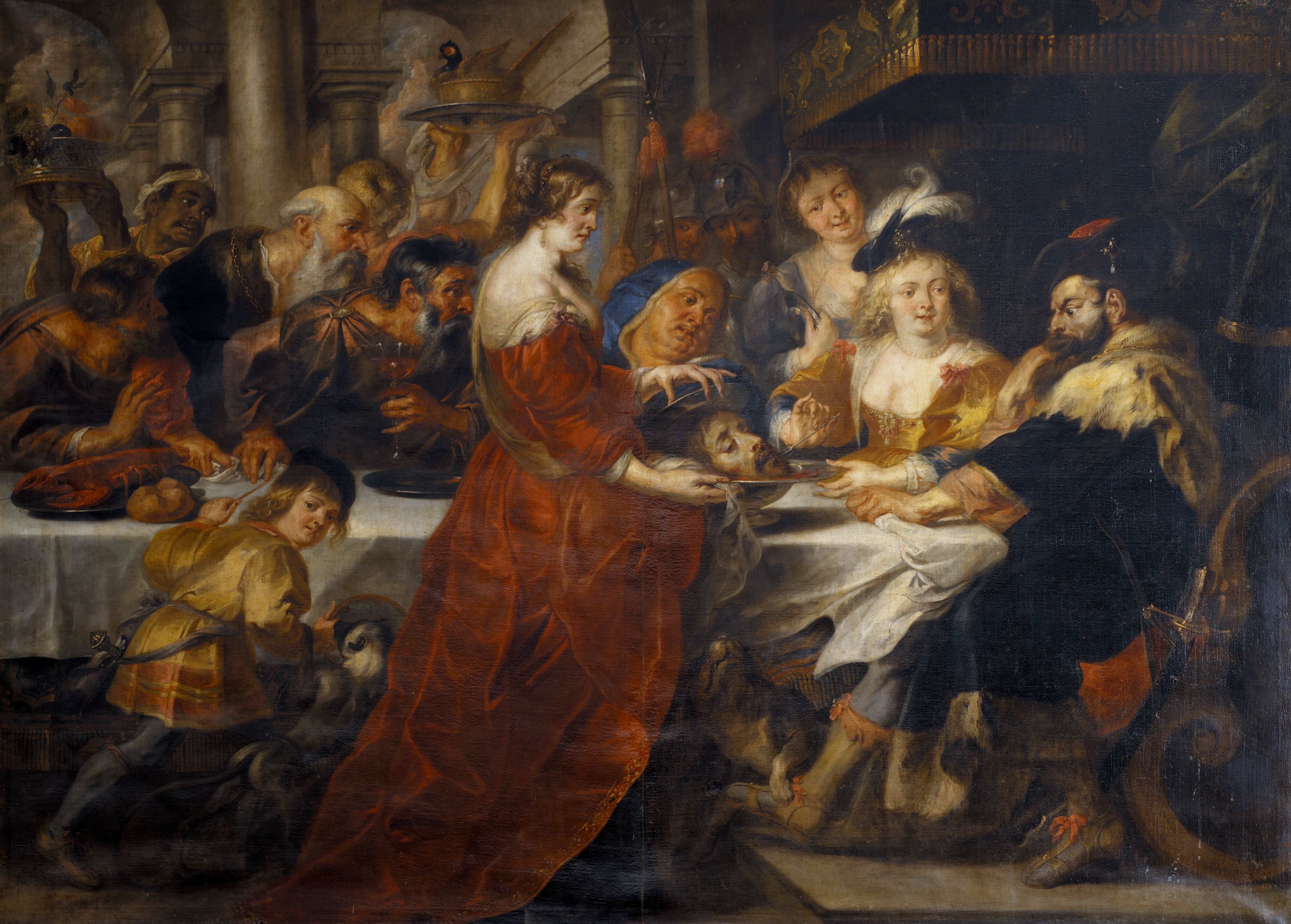 《希律王的盛宴。莎乐美将施洗者圣约翰的头放在充电器上》（The Feast of Herod. Salome Bringing the Head of St John the Baptist on a Charger）｜彼得·保罗·鲁本斯 Peter Paul Rubens｜不明