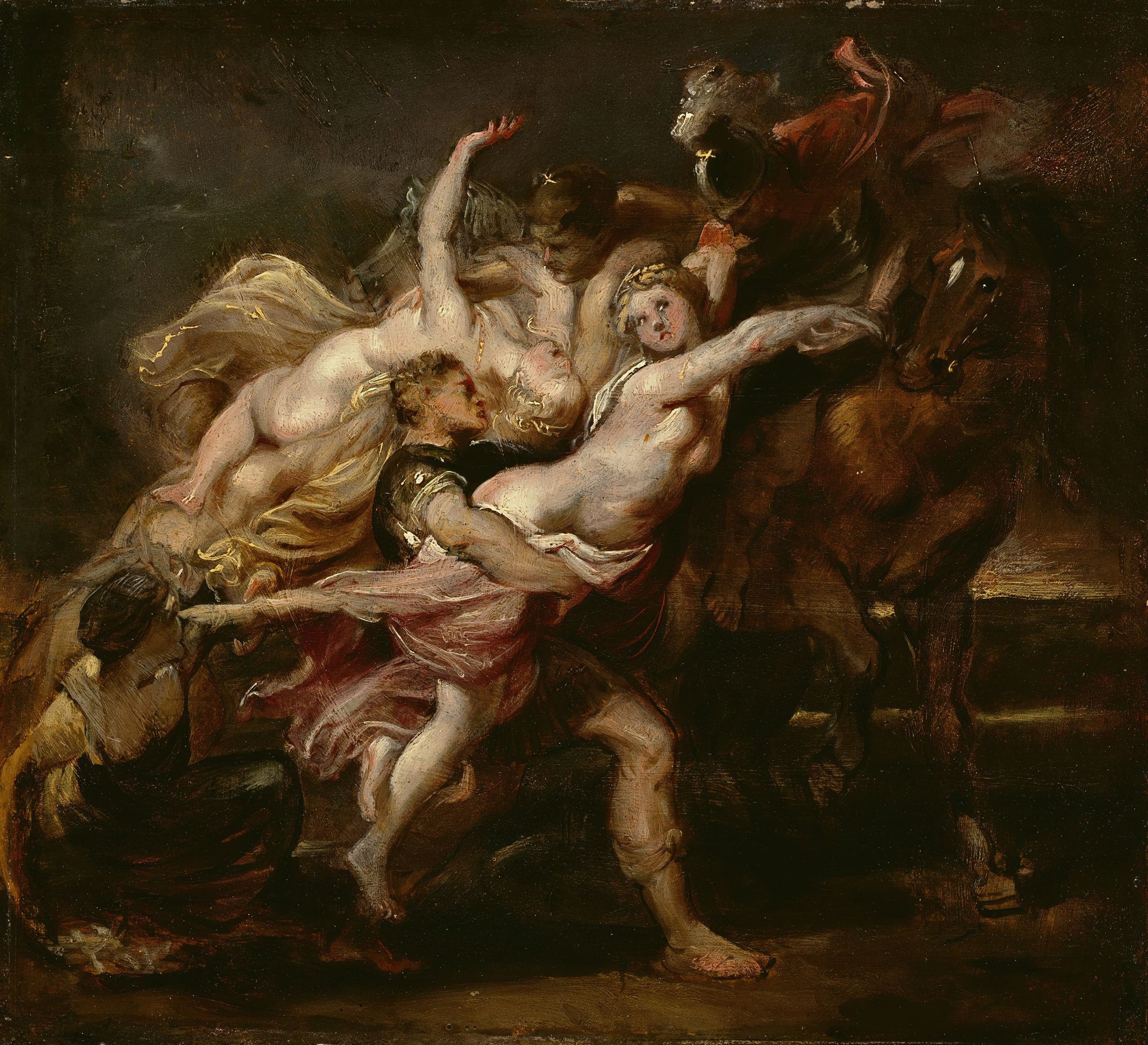 《强奸列夫基波斯的女儿们》（The Rape of the Daughters of Levkippos）｜彼得·保罗·鲁本斯 Peter Paul Rubens｜1610–1611