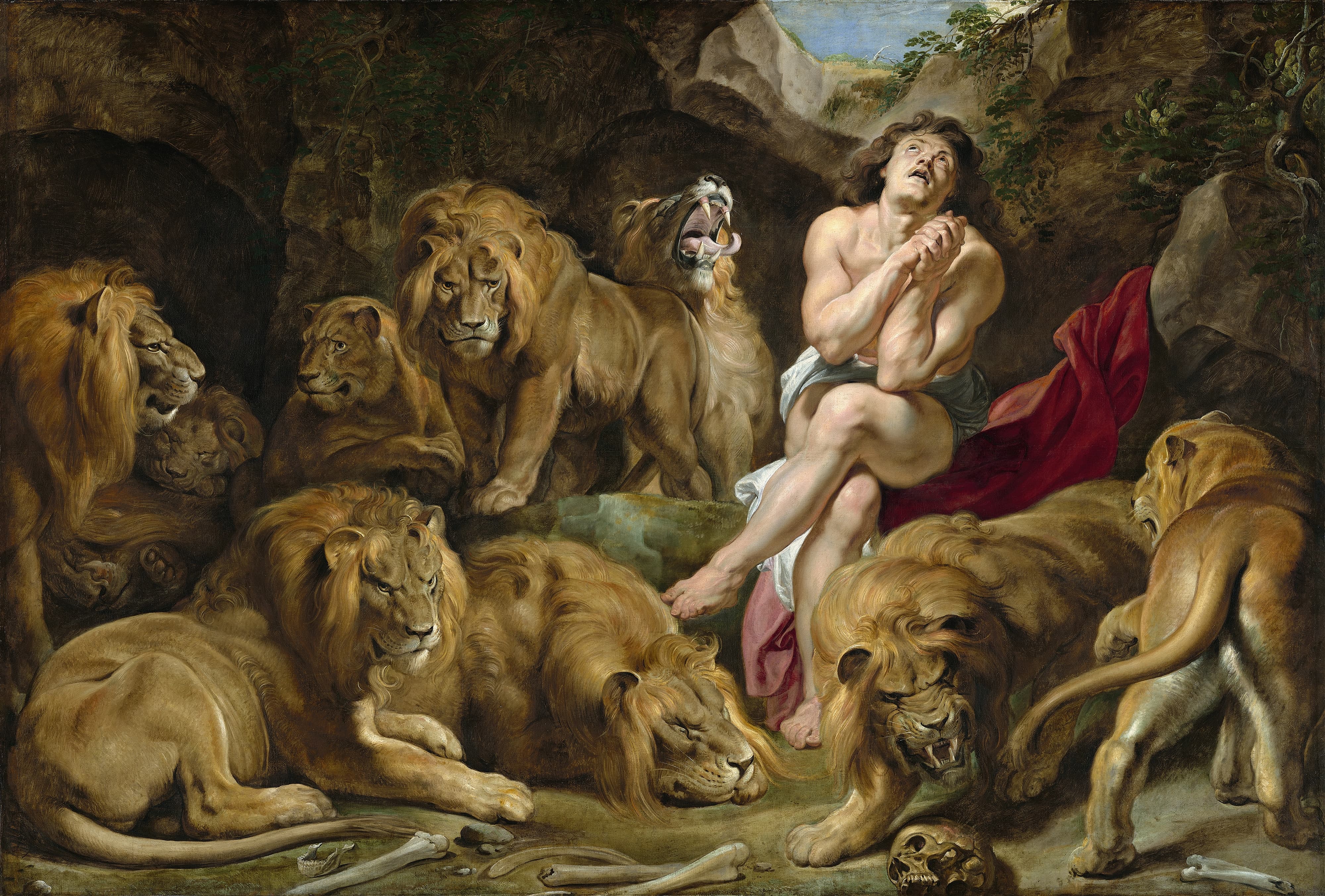 《丹尼尔在狮子巢穴》（Daniel in the Lions' Den）｜彼得·保罗·鲁本斯 Peter Paul Rubens｜约1614–1616