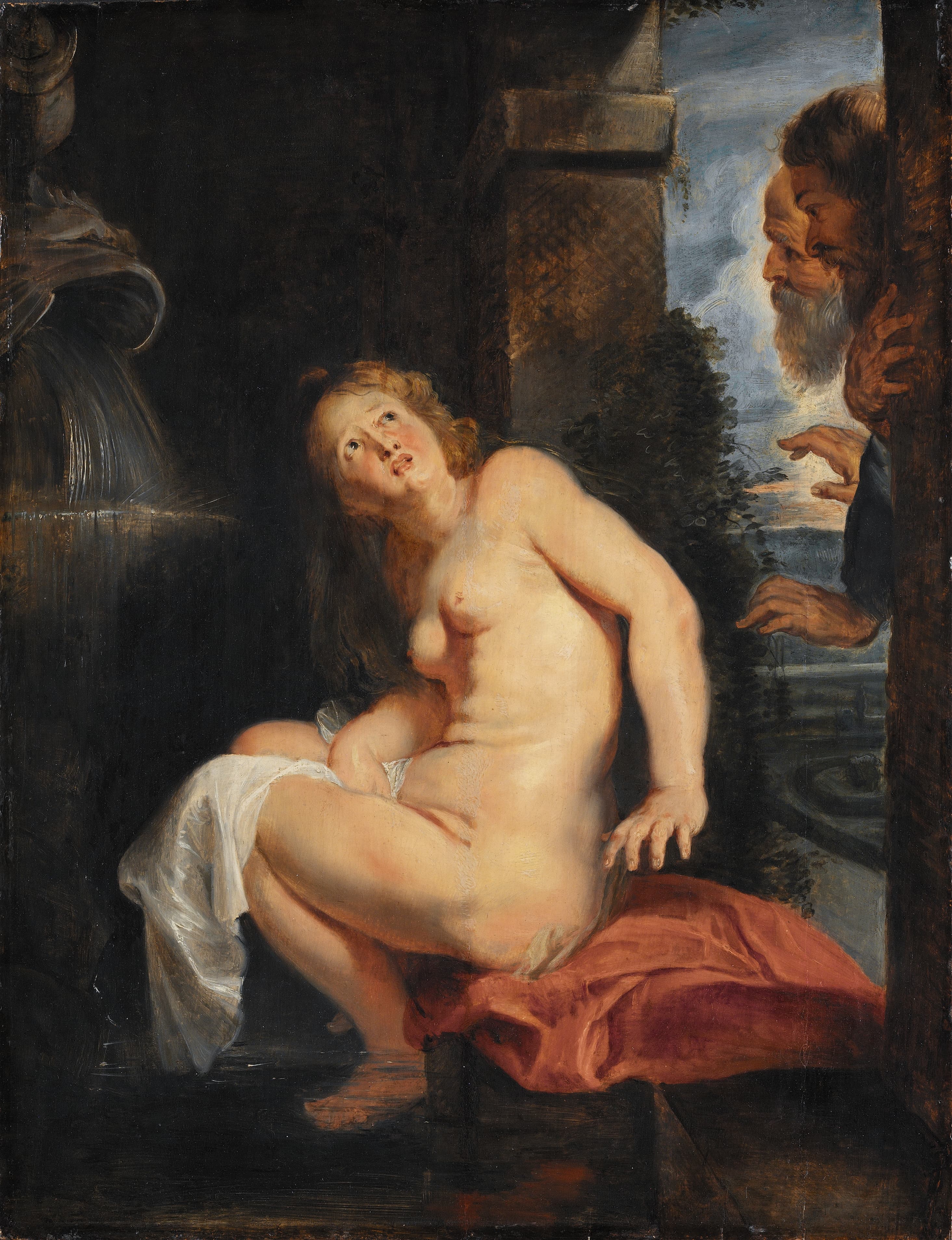 《苏珊娜和长老们》（Susanna and the Elders）｜彼得·保罗·鲁本斯 Peter Paul Rubens｜1614