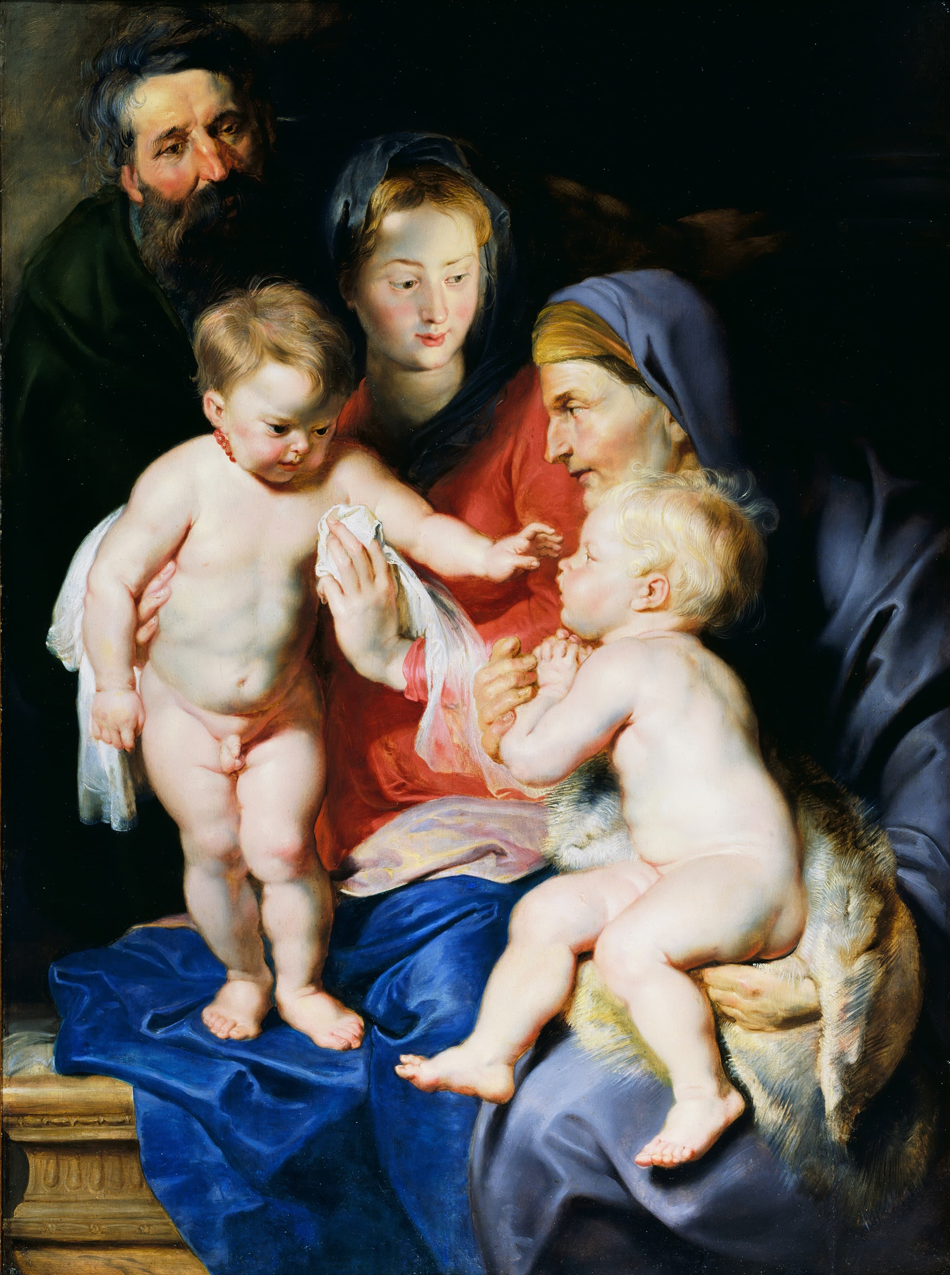 《圣家族与圣伊丽莎白和施洗者圣约翰》（The Holy Family with Saint Elizabeth and Saint John the Baptist）｜彼得·保罗·鲁本斯 Peter Paul Rubens｜1614–1615