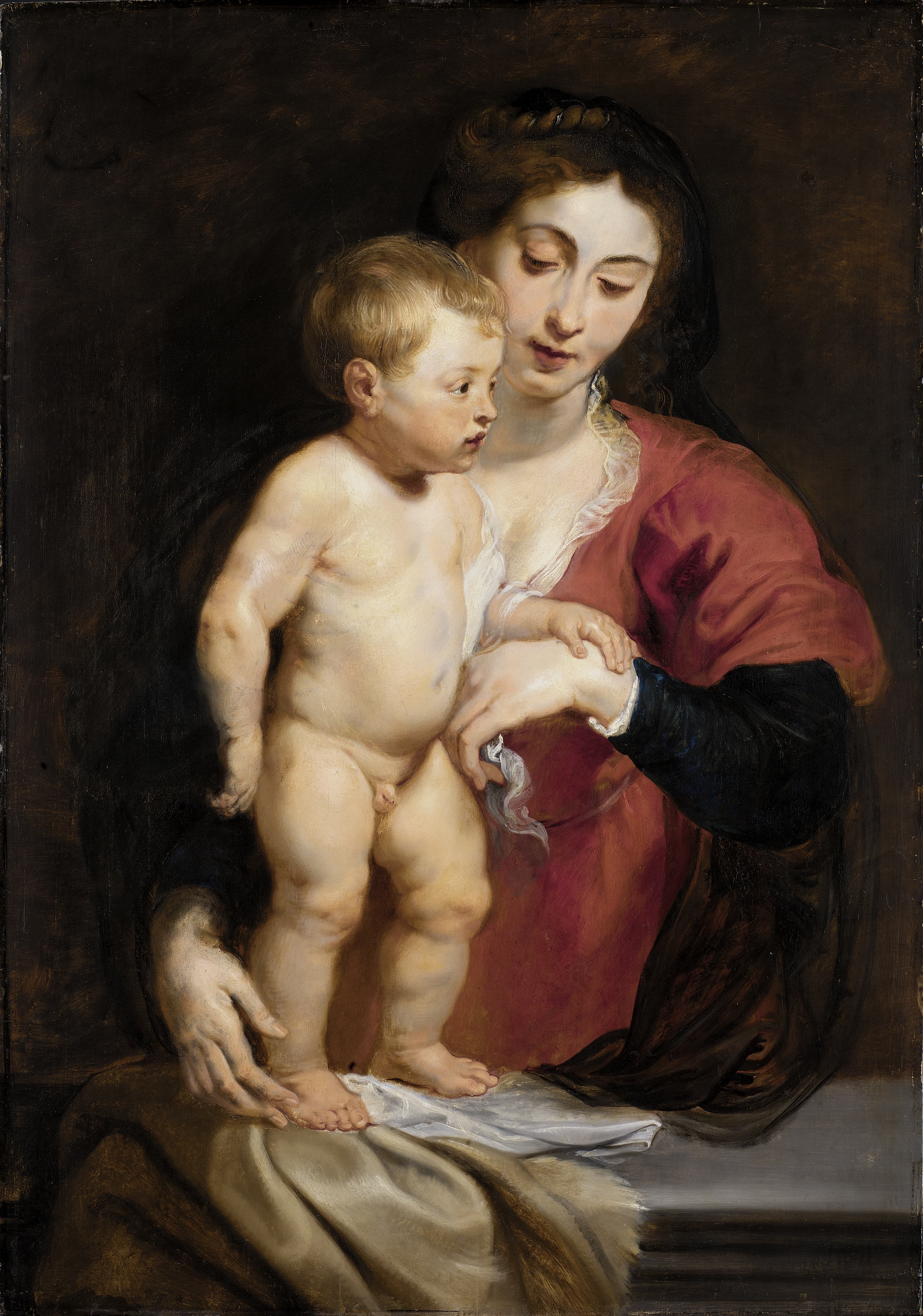 《麦当娜和孩子》（Madonna and Child）｜彼得·保罗·鲁本斯 Peter Paul Rubens｜约1615–1618
