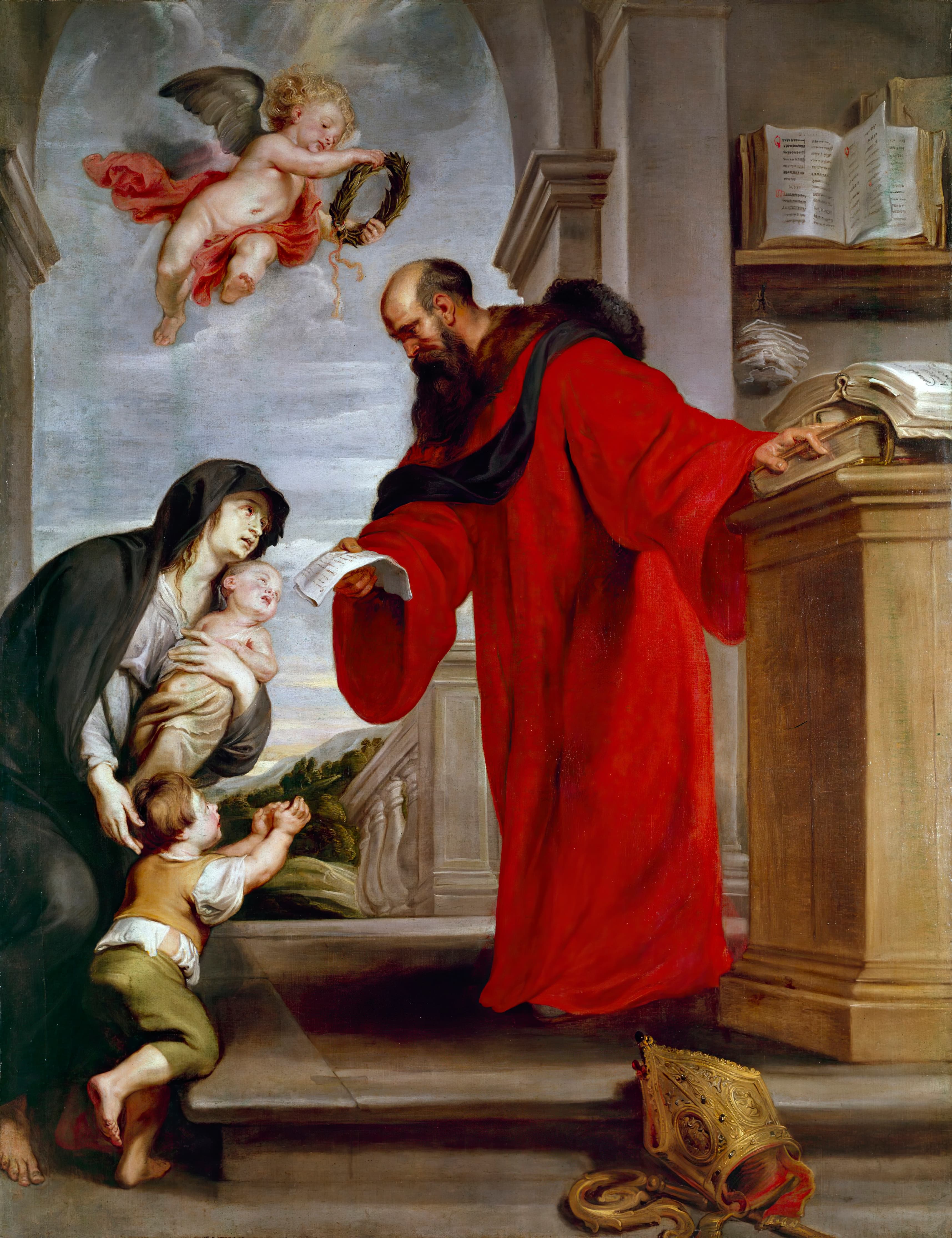 《特雷吉耶的圣艾夫斯，律师赞助人，寡妇和孤儿的捍卫者》（Saint Ives of Treguier, Patron of Lawyers, Defender of Widows and Orphans）｜彼得·保罗·鲁本斯 Peter Paul Rubens｜between 1615 and 1616