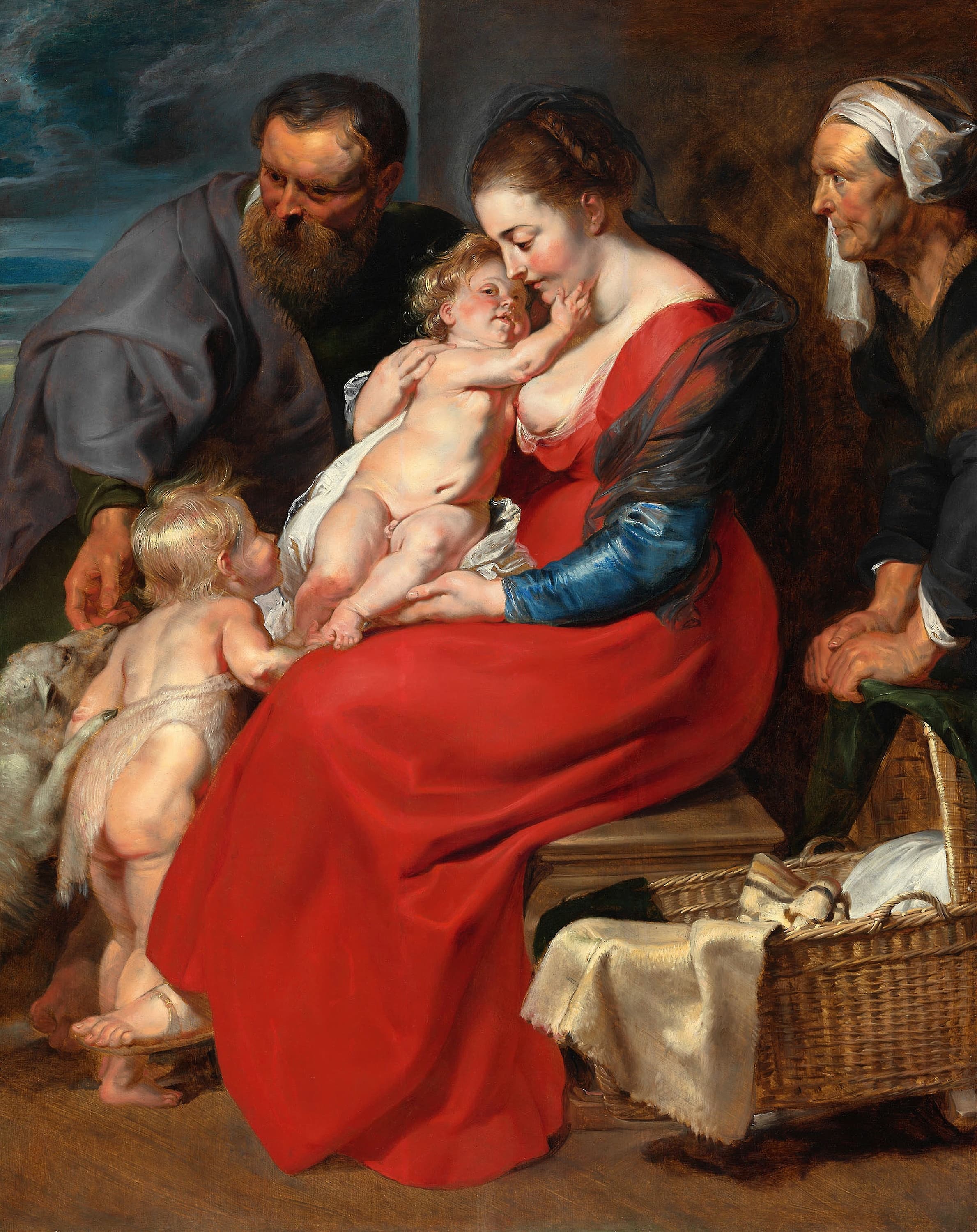 《神圣家族与圣伊丽莎白和施洗约翰》（The Holy Family with Saints Elizabeth and John the Baptist）｜彼得·保罗·鲁本斯 Peter Paul Rubens｜1615