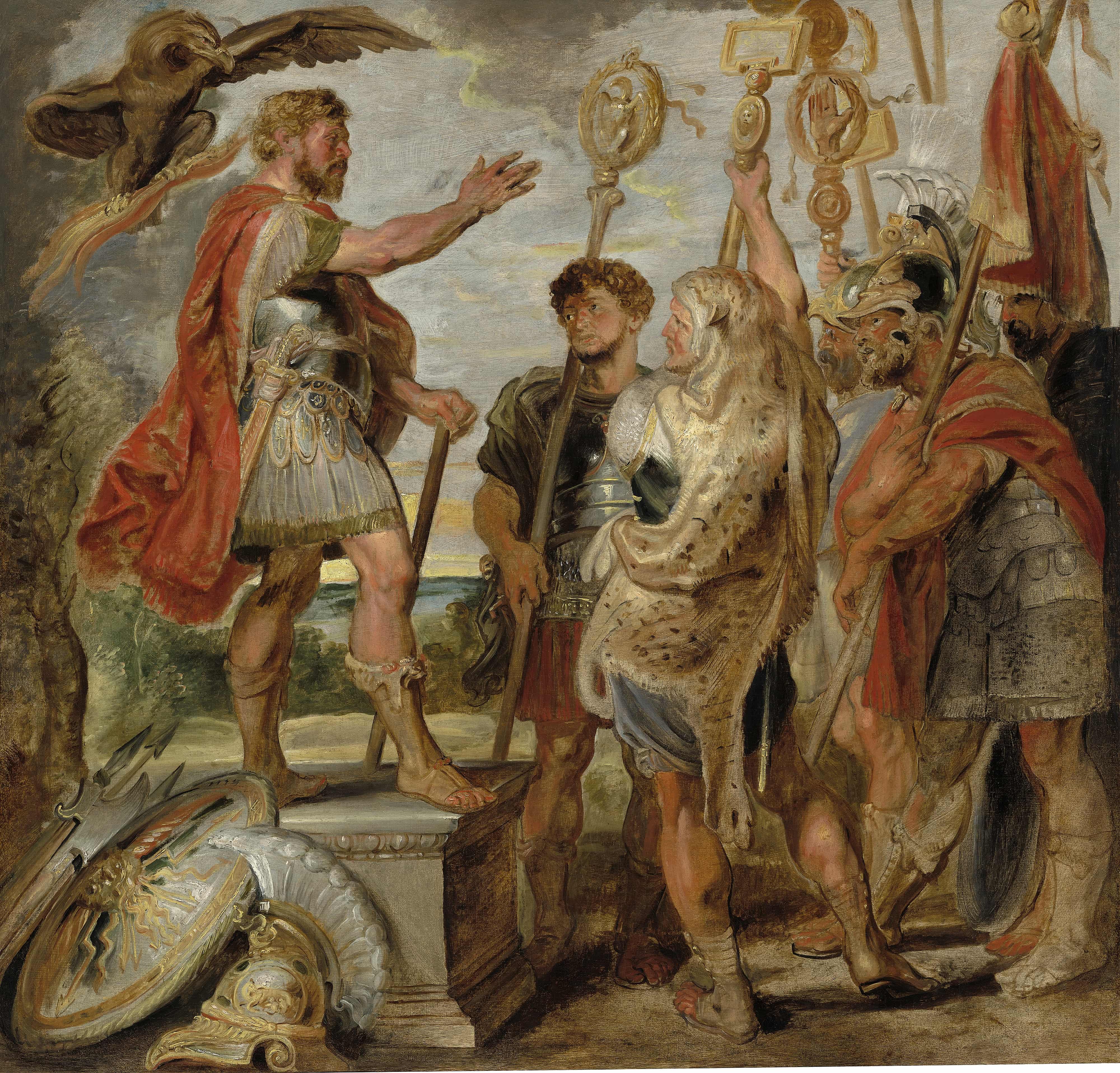 《德修斯·穆斯向军团讲话》（Decius Mus Addressing the Legions）｜彼得·保罗·鲁本斯 Peter Paul Rubens｜probably 1616