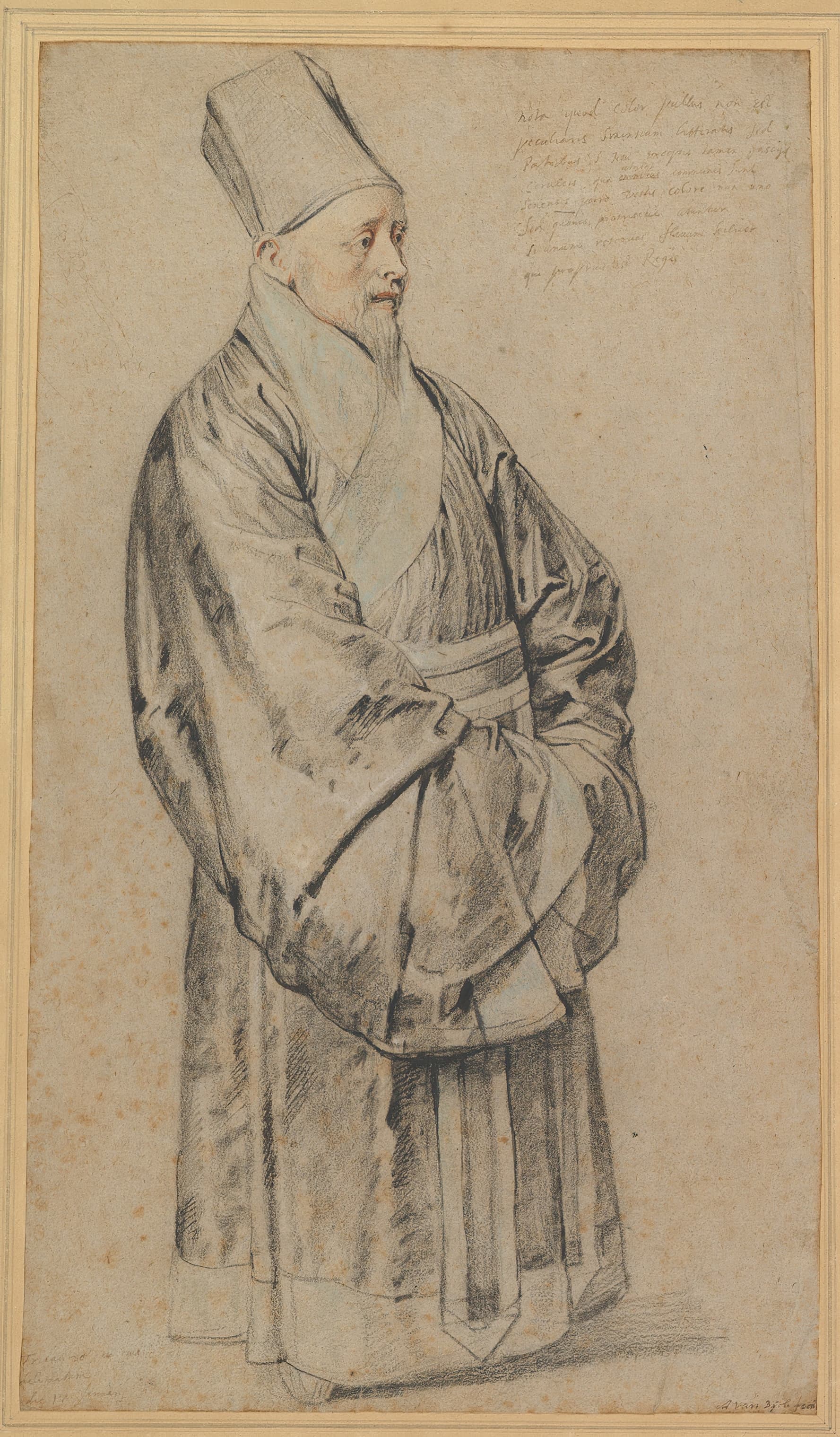 《尼古拉斯·特里戈 (Nicolas Trigault) 身着中国服装的肖像》（Portrait of Nicolas Trigault in Chinese Costume）｜彼得·保罗·鲁本斯 Peter Paul Rubens｜1617