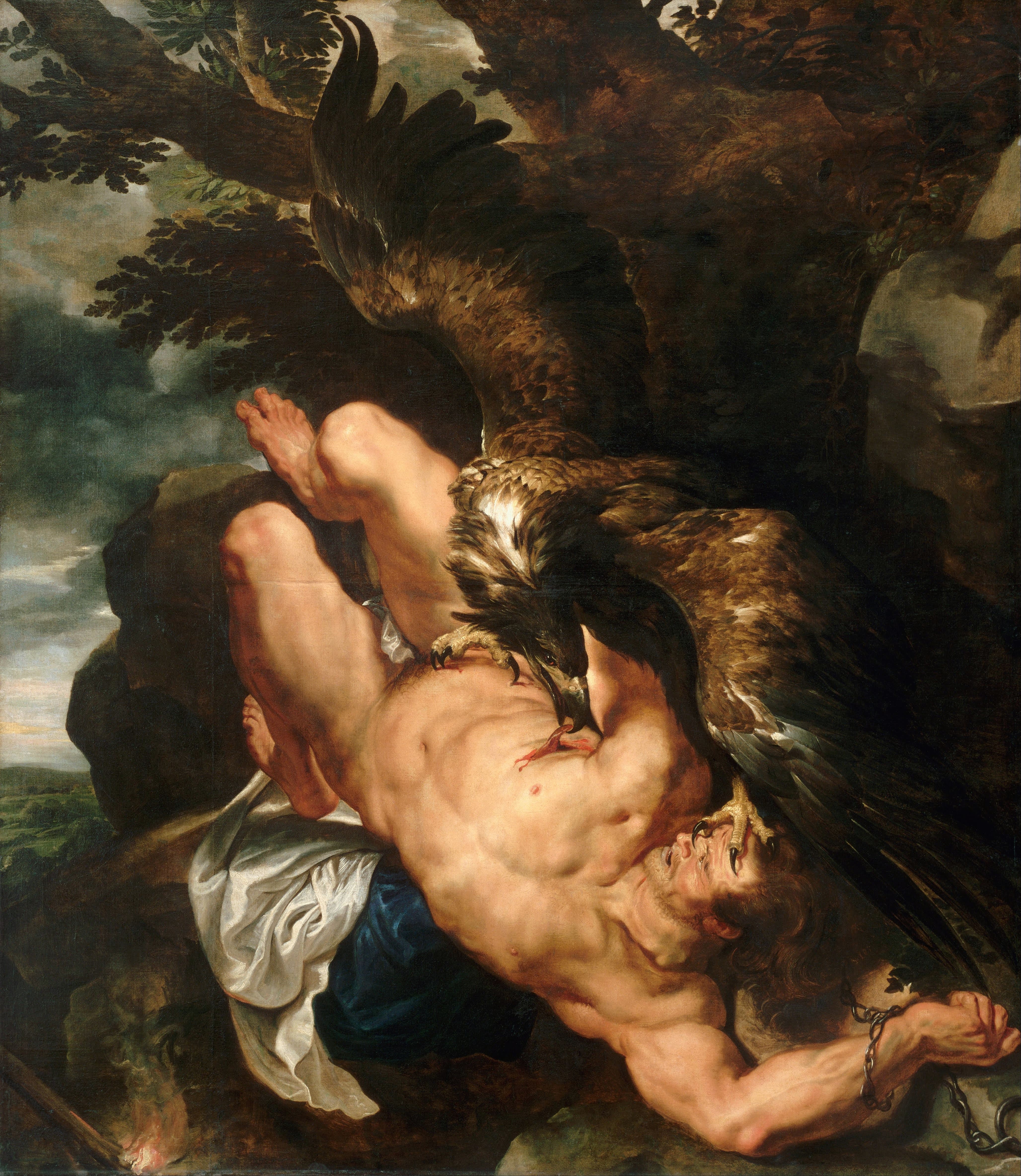 《被缚的普罗米修斯》（Prometheus Bound）｜彼得·保罗·鲁本斯 Peter Paul Rubens｜1618