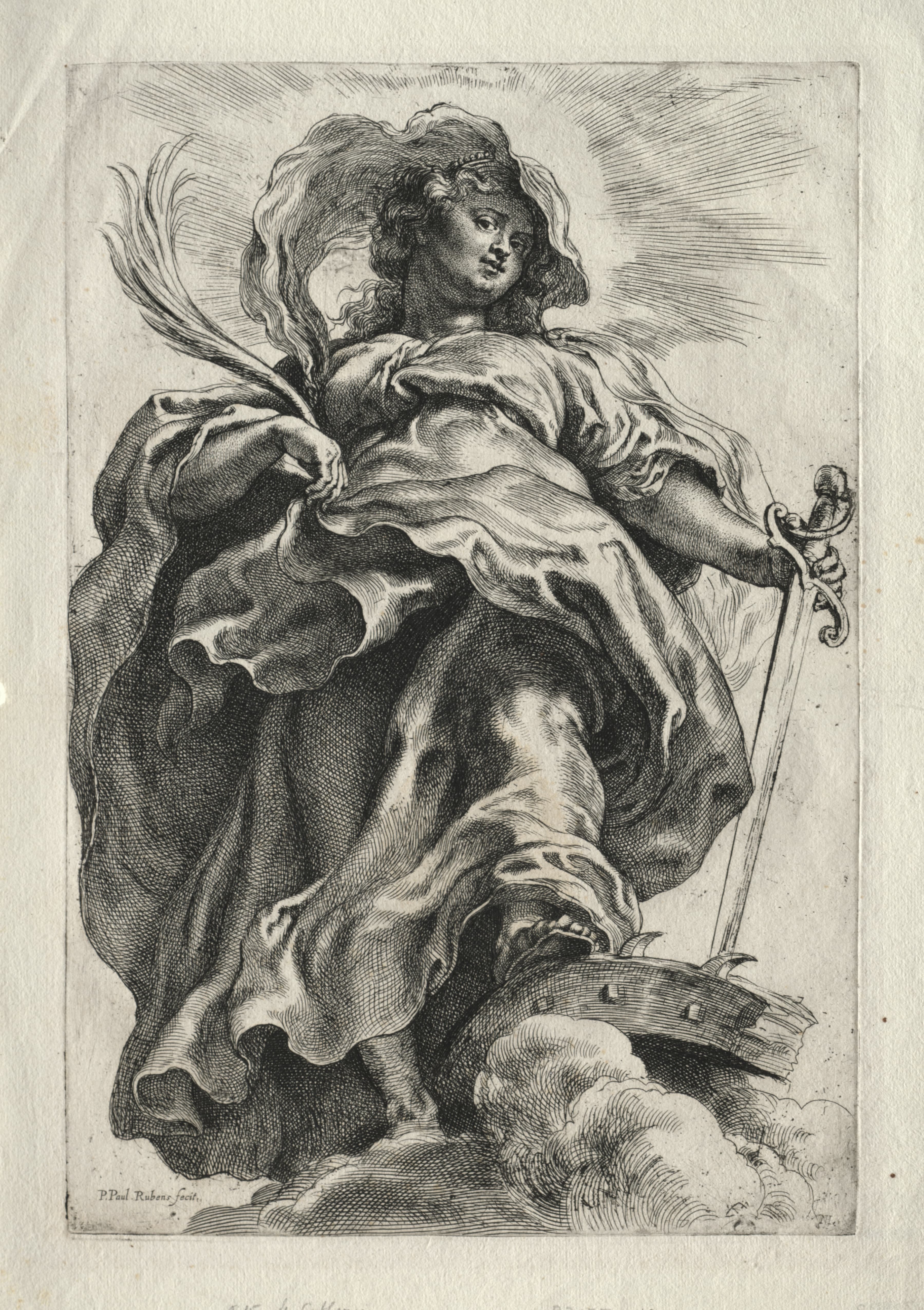 《云中的圣凯瑟琳》（Saint Catherine in the Clouds）｜彼得·保罗·鲁本斯 Peter Paul Rubens｜1620–30