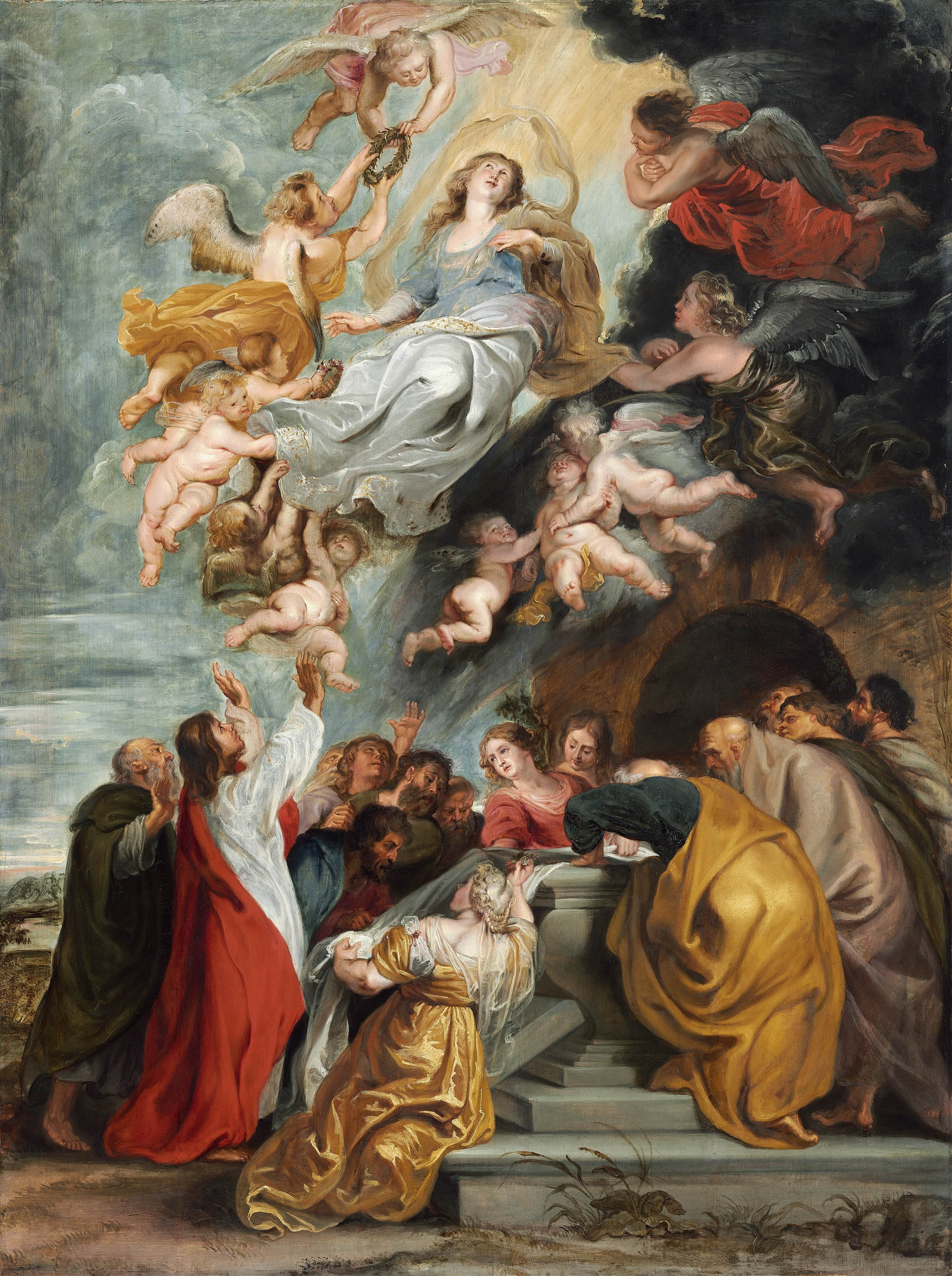 《圣母升天》（The Assumption of the Virgin）｜彼得·保罗·鲁本斯 Peter Paul Rubens｜probably mid 1620s