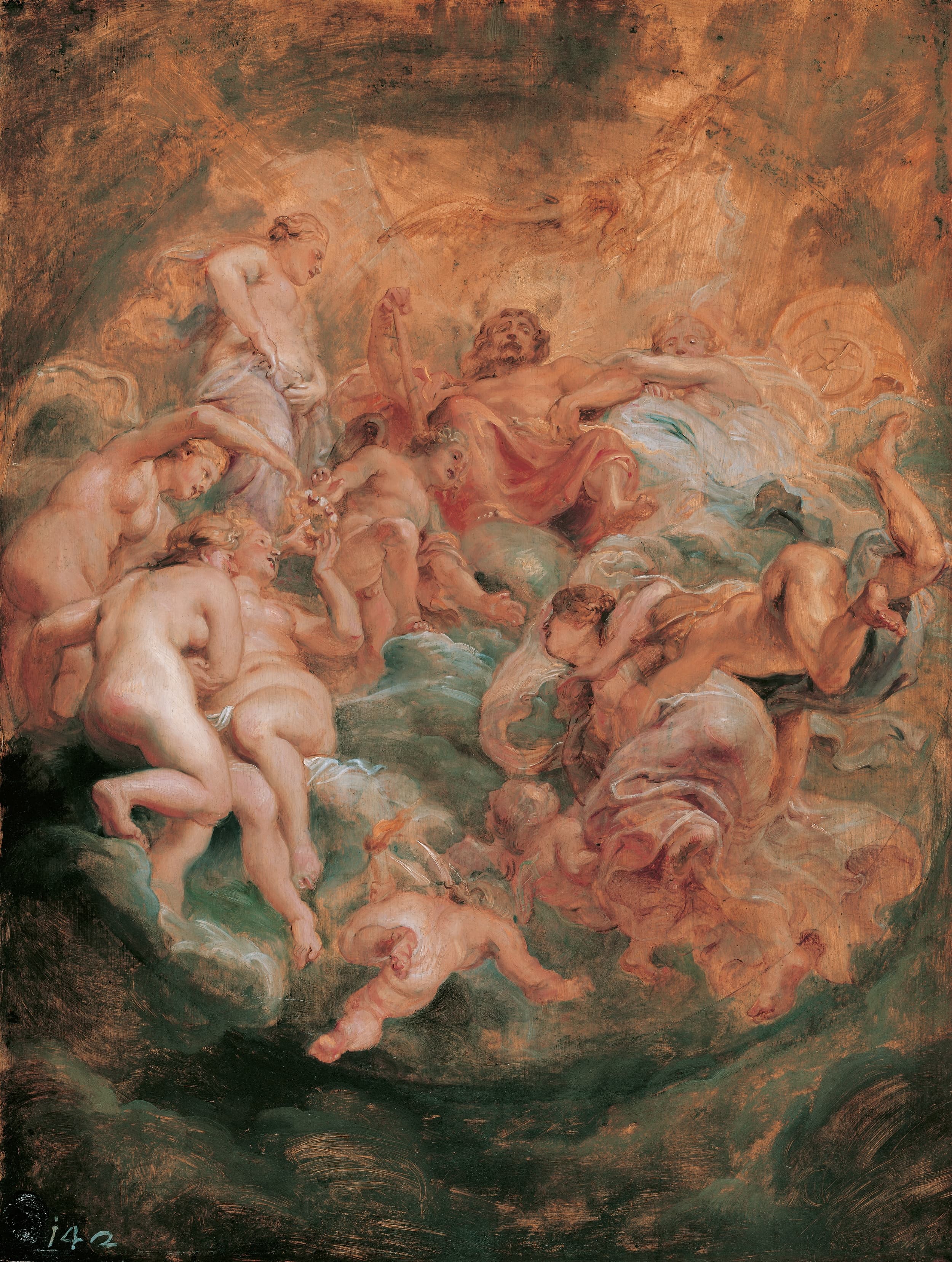 《普赛克被带入奥林匹斯山》（Psyche taken up into Olympus）｜彼得·保罗·鲁本斯 Peter Paul Rubens｜1621