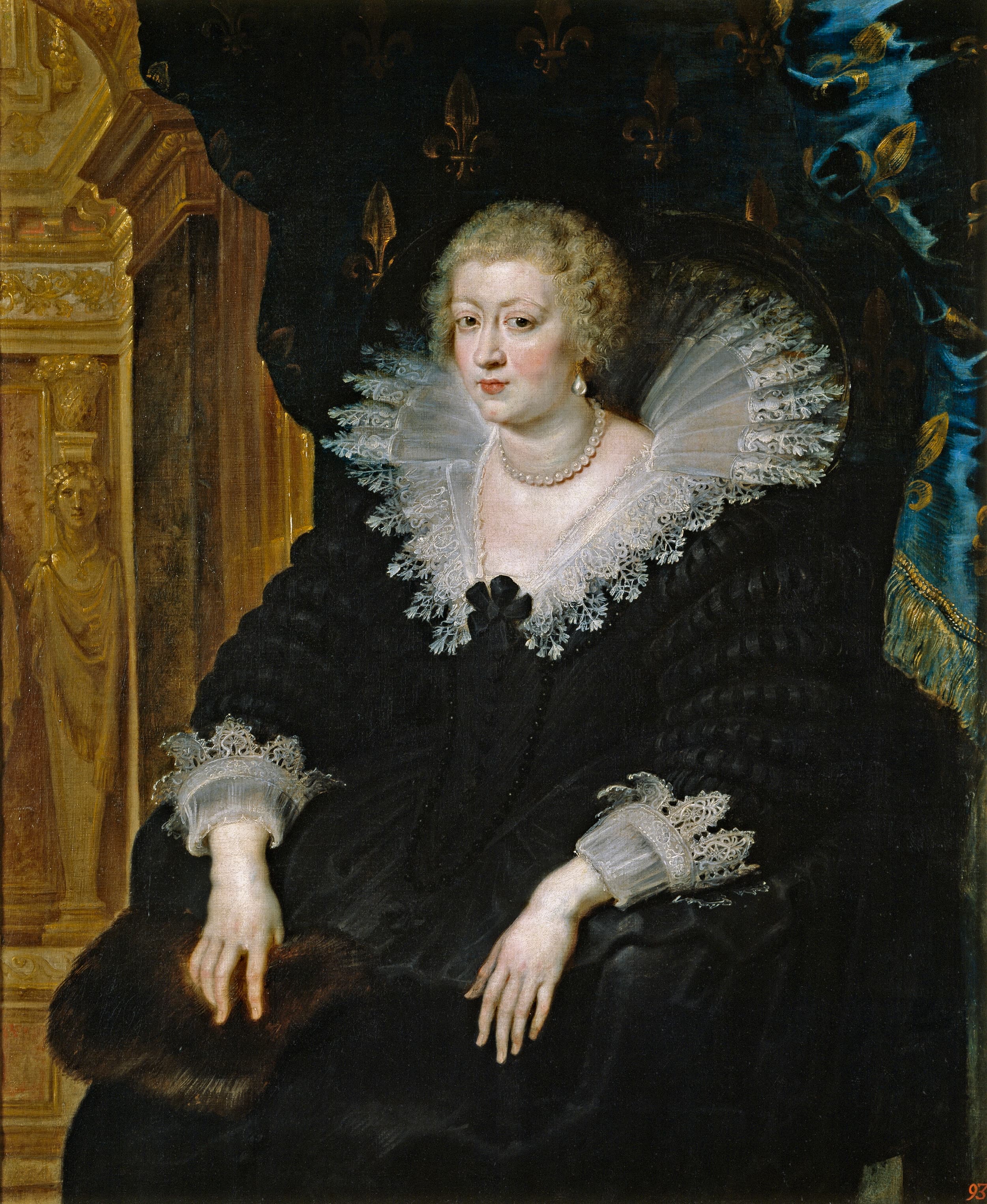 《奥地利安妮的肖像》（Portrait of Anne of Austria）｜彼得·保罗·鲁本斯 Peter Paul Rubens｜约 1622
