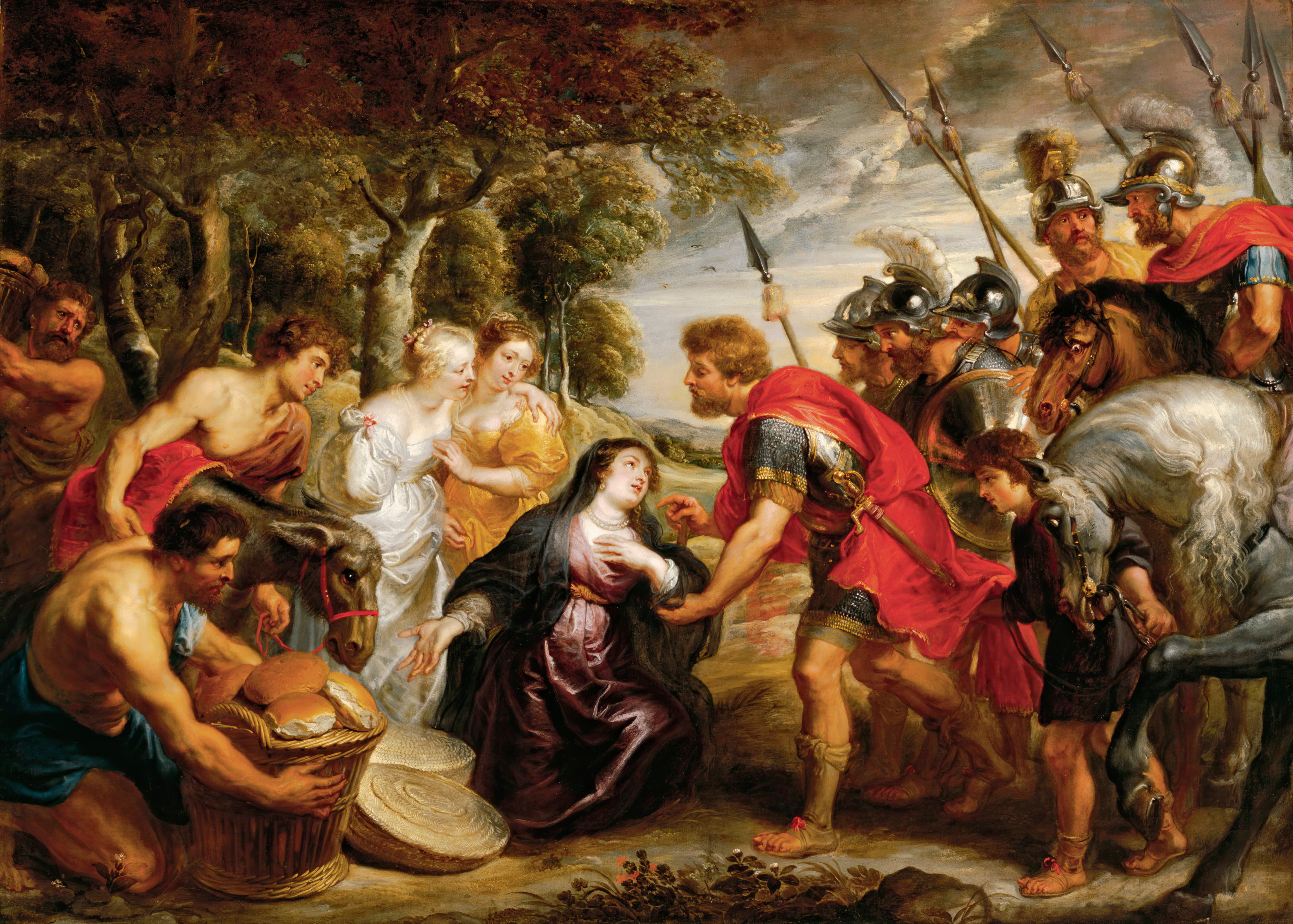 《大卫和阿比盖尔的会面》（The Meeting of David and Abigail）｜彼得·保罗·鲁本斯 Peter Paul Rubens｜between 1625 and 1628