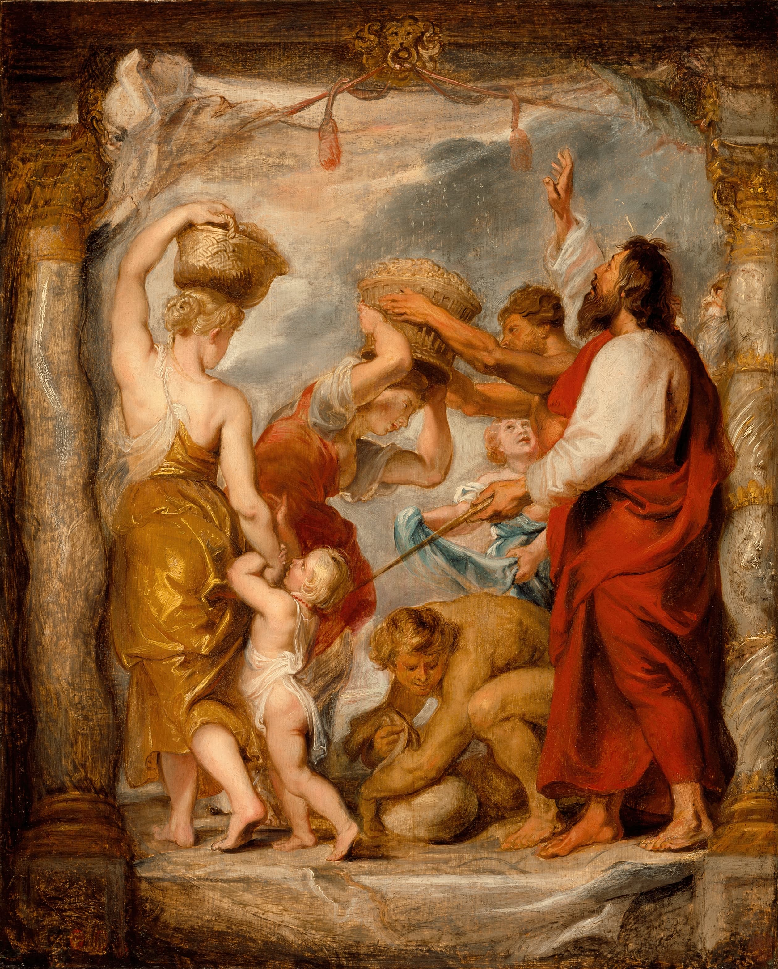 《以色列人在沙漠中采集吗哪》（The Israelites Gathering Manna in the Desert）｜彼得·保罗·鲁本斯 Peter Paul Rubens｜约 1626–1627
