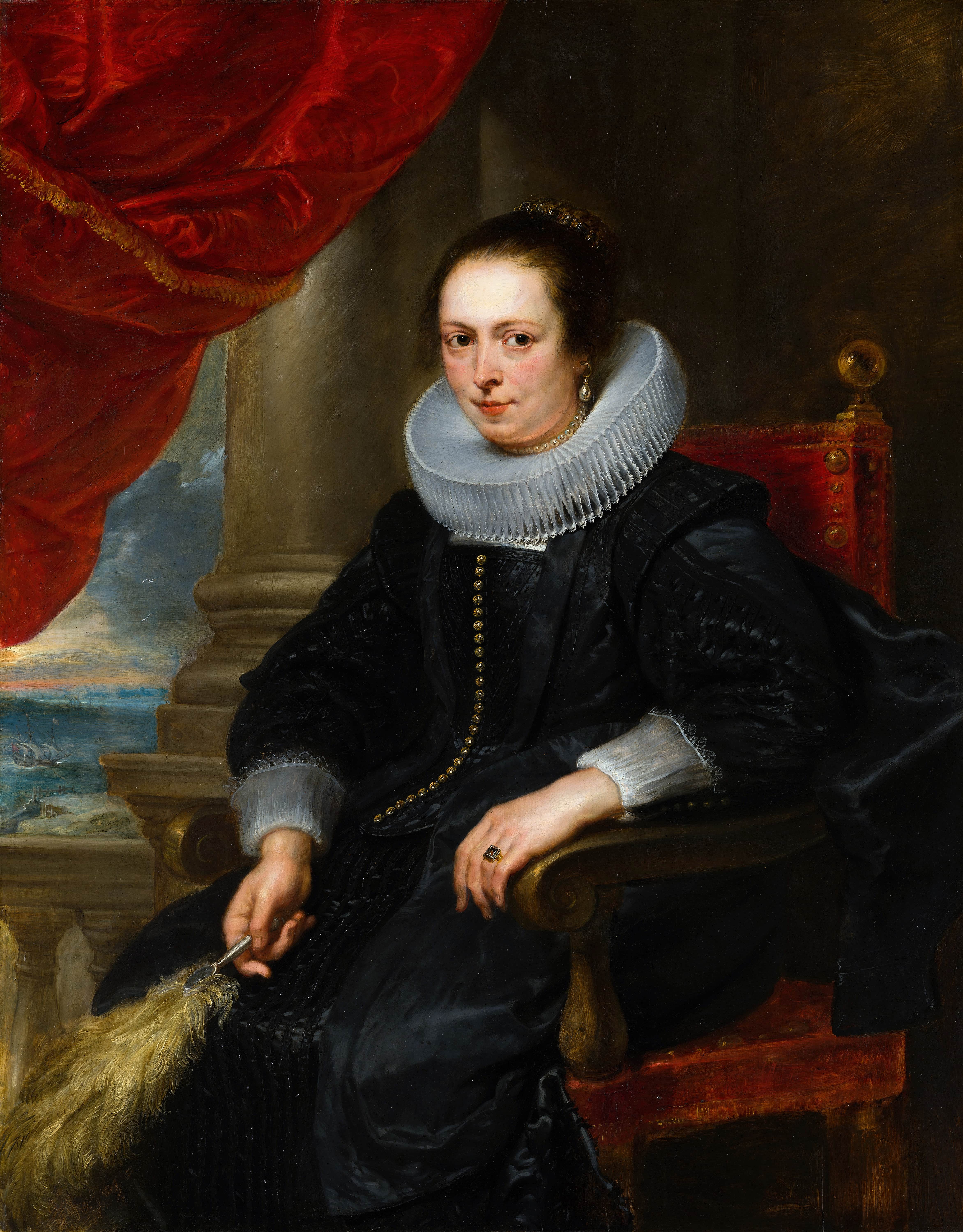 《一个女人的肖像，可能是克拉拉·福尔曼》（Portrait of a Woman,possibly Clara Fourment）｜彼得·保罗·鲁本斯 Peter Paul Rubens｜约1630