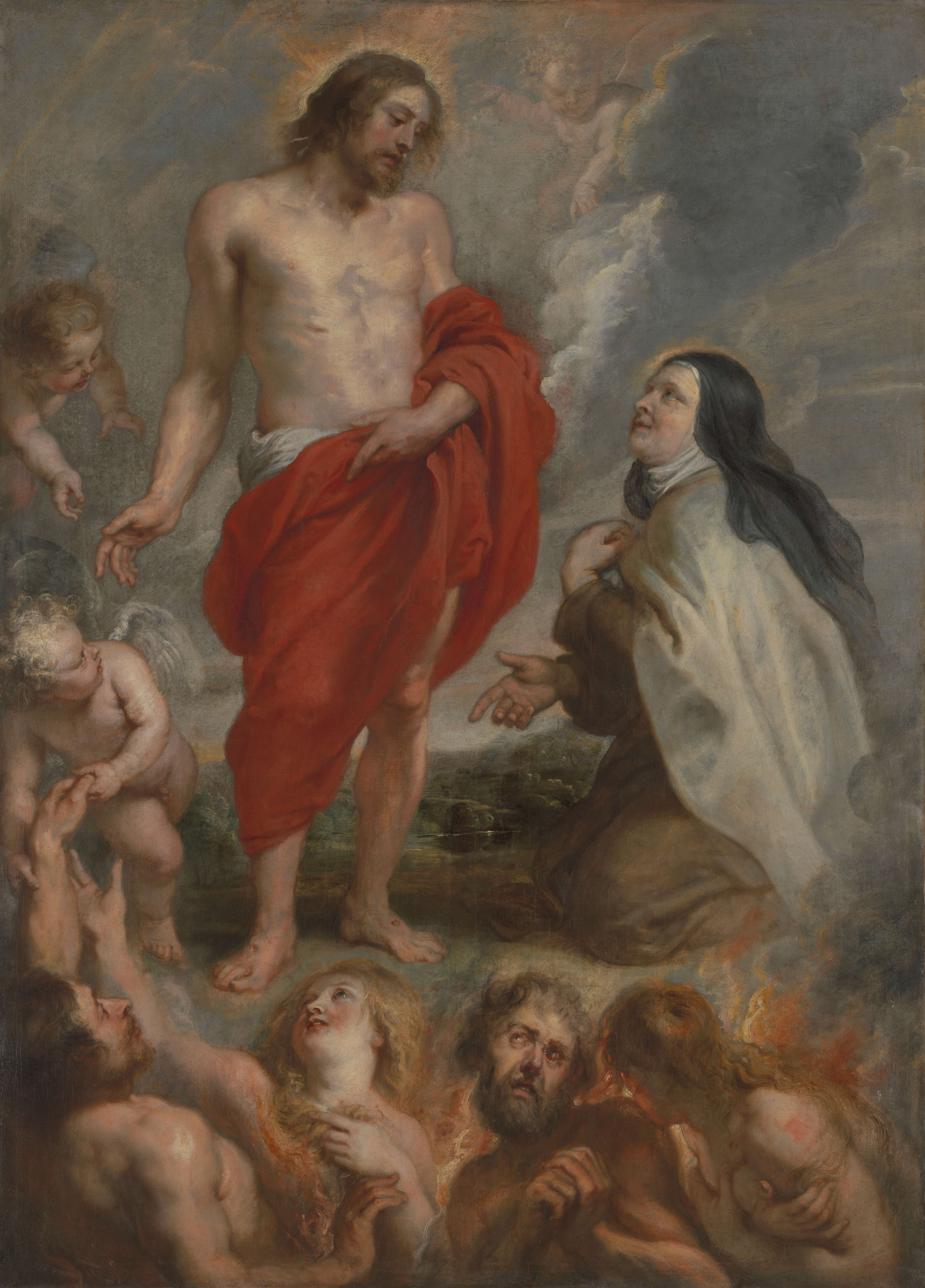 《阿维拉的圣特蕾莎为炼狱中的贝尔纳迪诺·德·门多萨代祷》（Saint Teresa of Ávila Interceding for Bernardino de Mendoza in Purgatory）｜彼得·保罗·鲁本斯 Peter Paul Rubens｜1630–1635