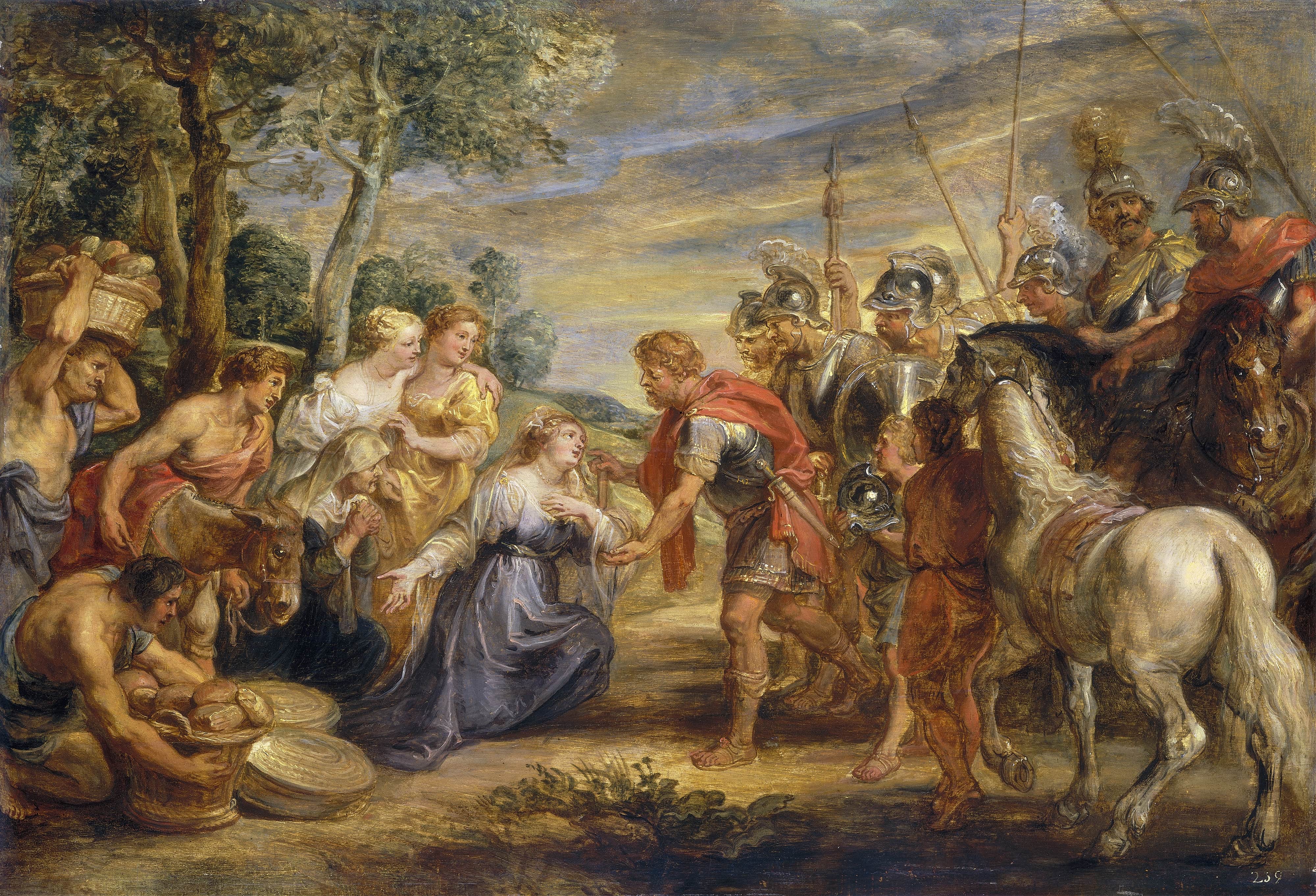 《大卫和阿比盖尔的会面》（The Meeting of David and Abigail）｜彼得·保罗·鲁本斯 Peter Paul Rubens｜约1630