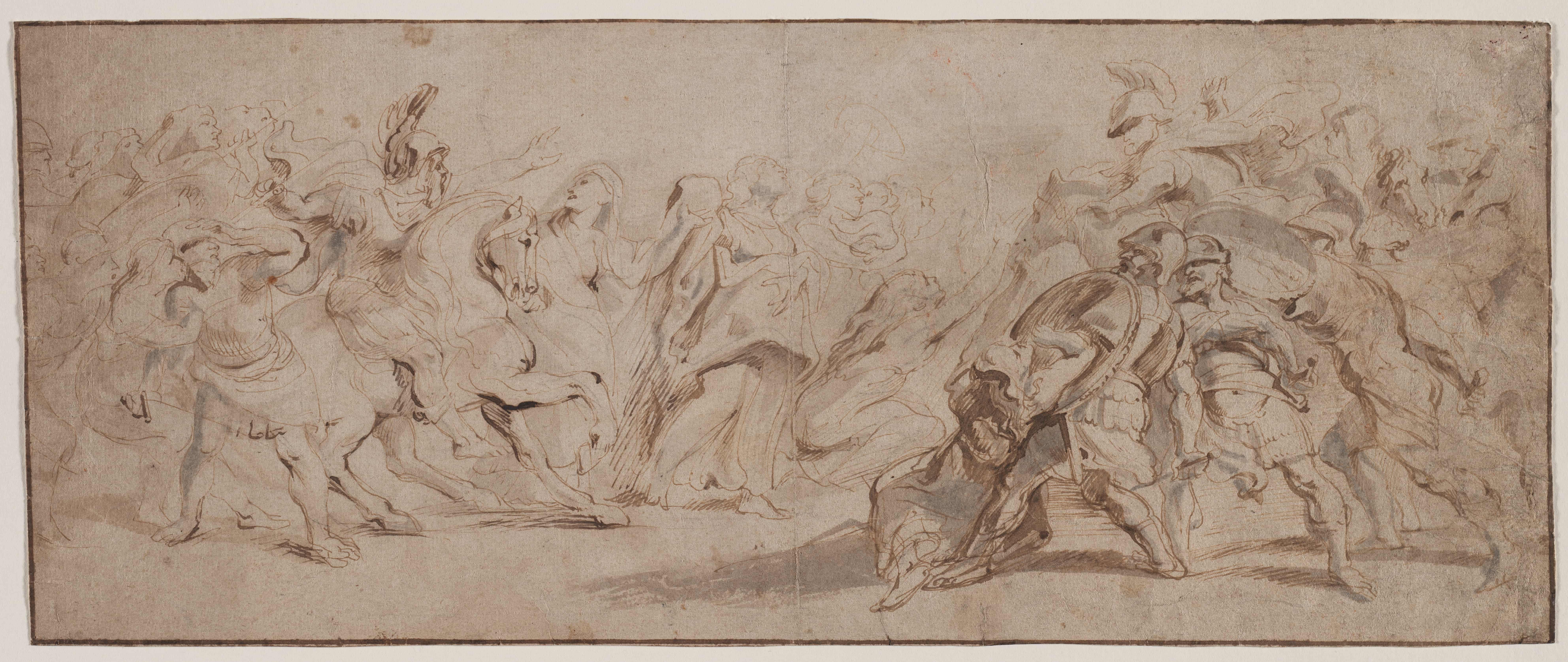 《罗马人和萨宾人的和解》（Reconciliation of the Romans and the Sabines）｜彼得·保罗·鲁本斯 Peter Paul Rubens｜约1632