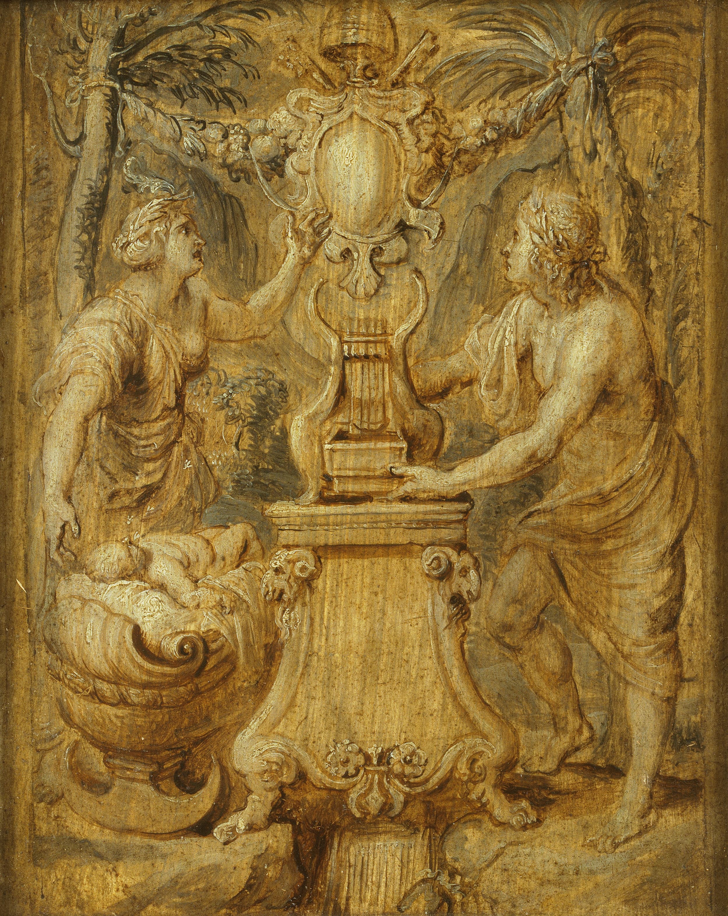 《Sarbievi 的抒情诗集 IV》的扉页》（The title page of 'Sarbievi's Lyric Book IV'）｜彼得·保罗·鲁本斯 Peter Paul Rubens｜1632