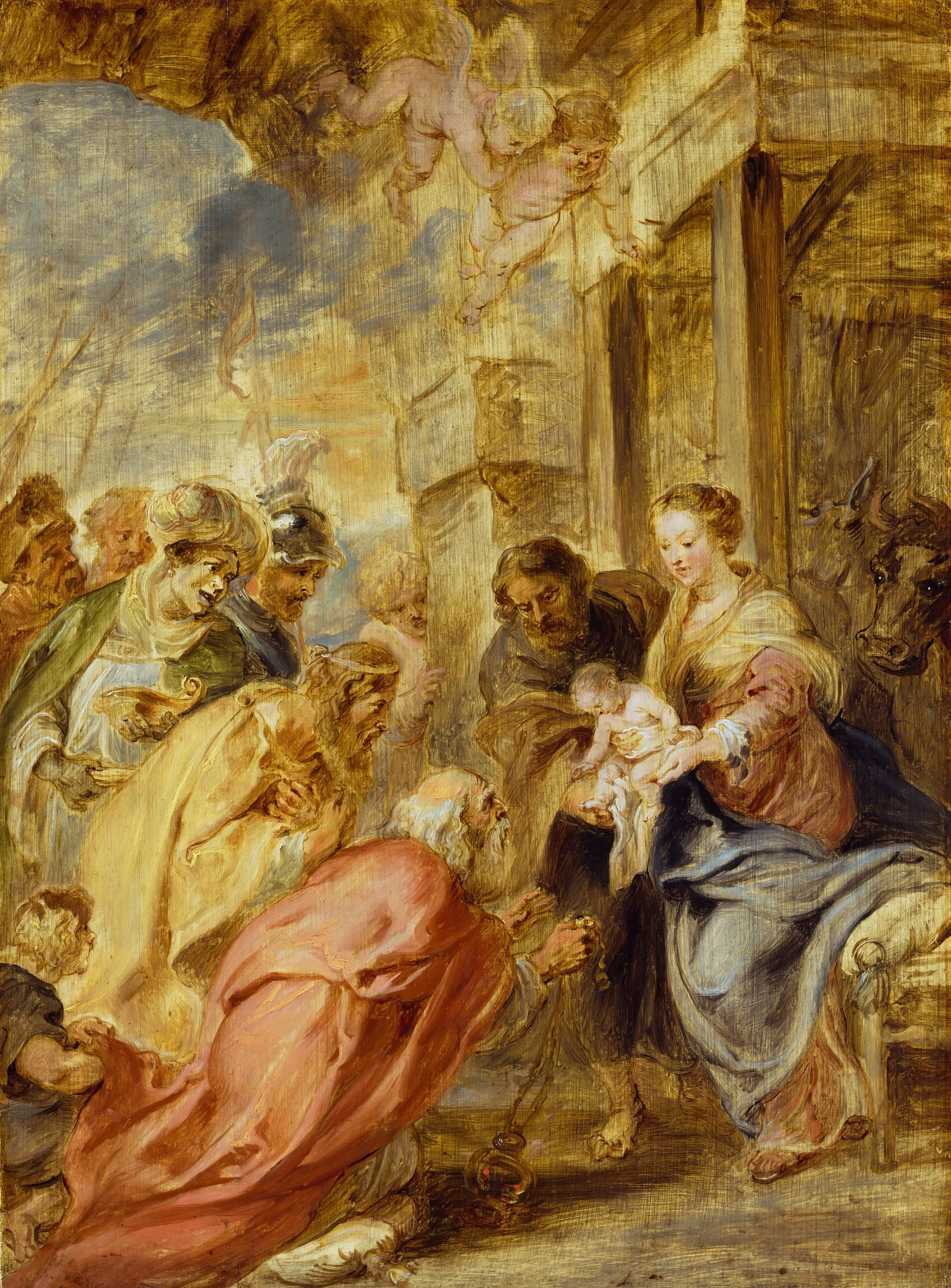 《贤士的崇拜》（The Adoration of the Magi）｜彼得·保罗·鲁本斯 Peter Paul Rubens｜约1633