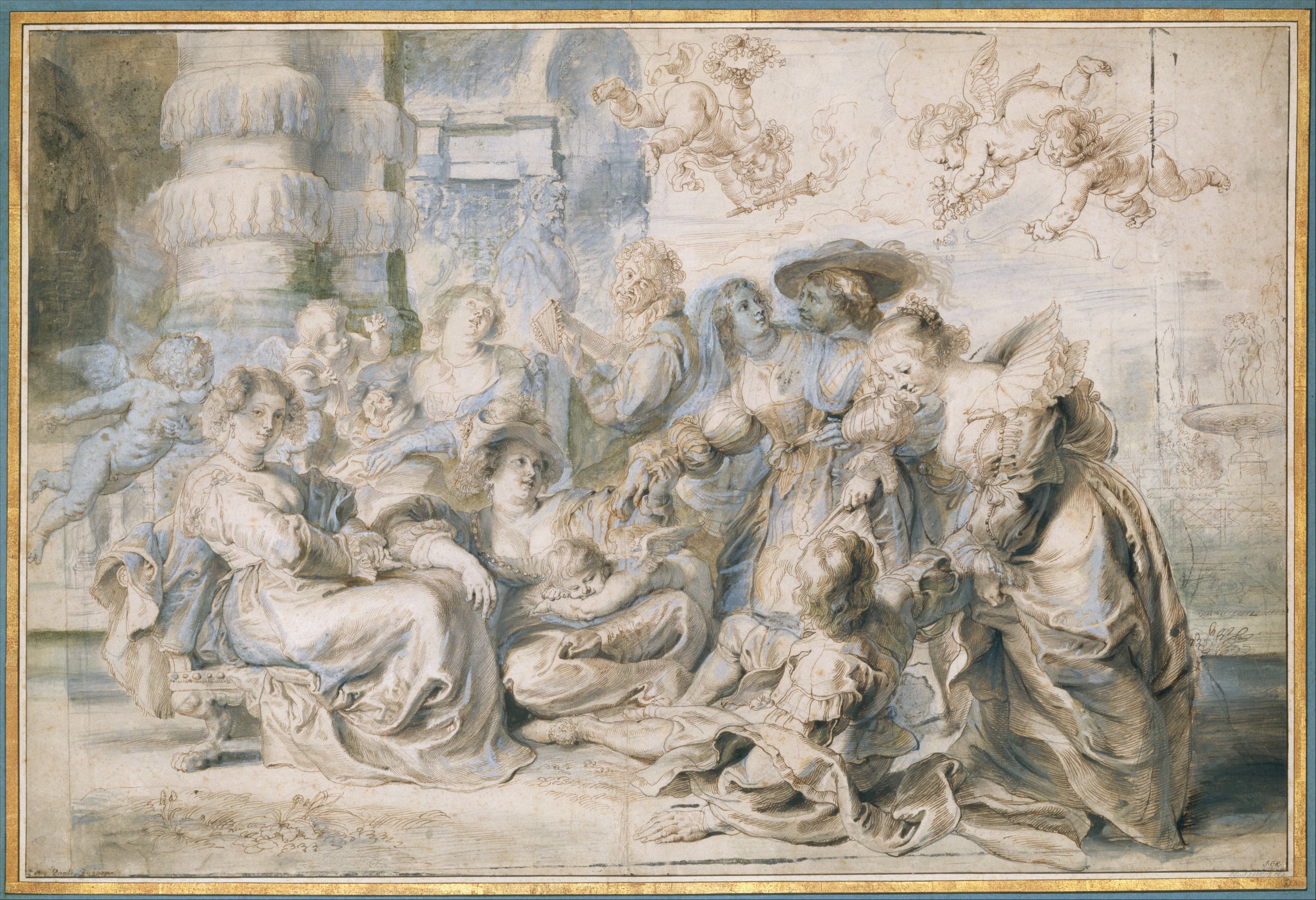 《爱情花园（右部分）》（The Garden of Love (right portion)）｜彼得·保罗·鲁本斯 Peter Paul Rubens｜约1633–35