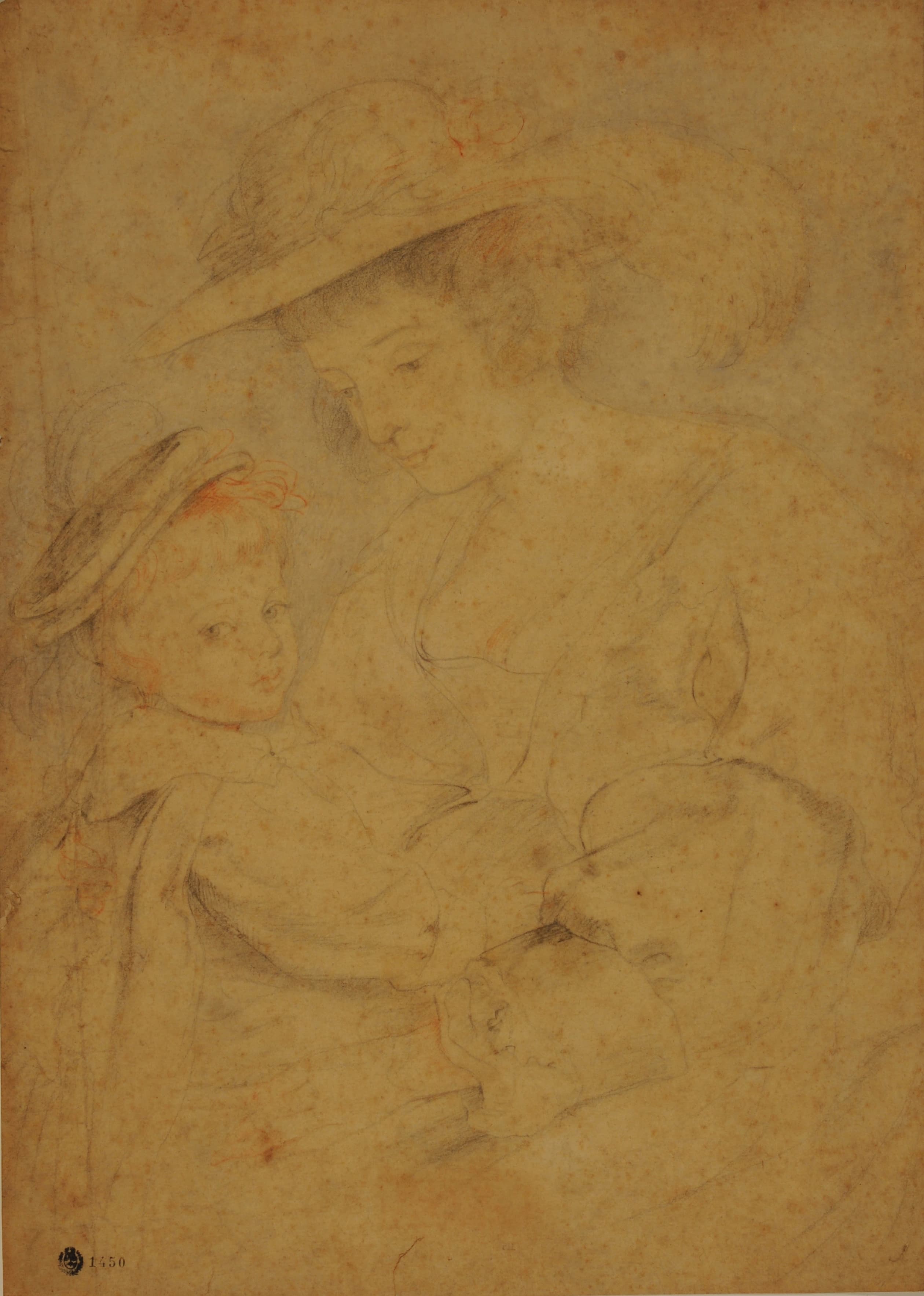 《海伦娜·福门特和她的儿子弗兰斯》（Helena Fourment and her son Frans）｜彼得·保罗·鲁本斯 Peter Paul Rubens｜约1634–1635