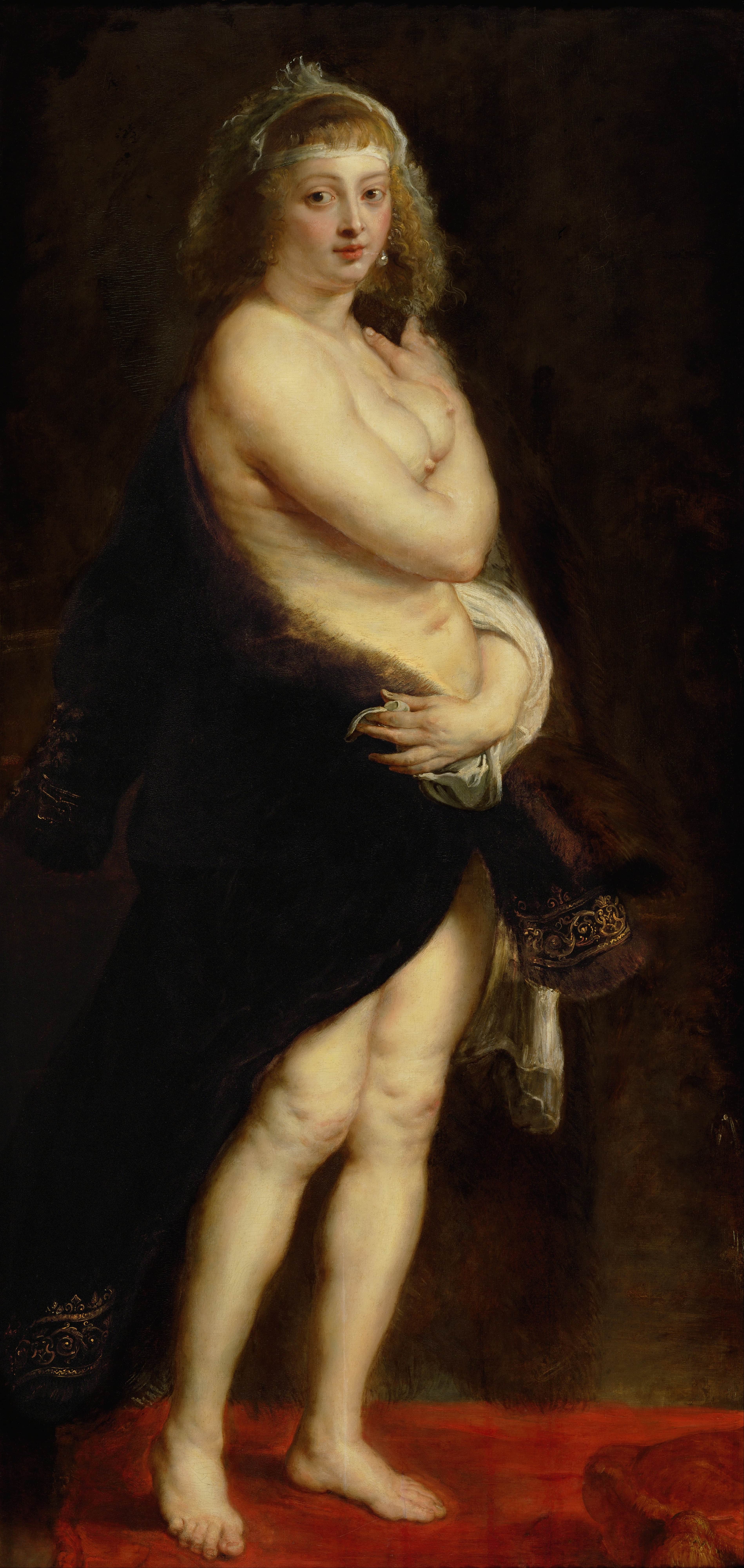 《海伦娜·福尔曼 (Helena Fourment) 身穿毛皮连衣裙》（Helena Fourment in a Fur Dress）｜彼得·保罗·鲁本斯 Peter Paul Rubens｜1636–1638