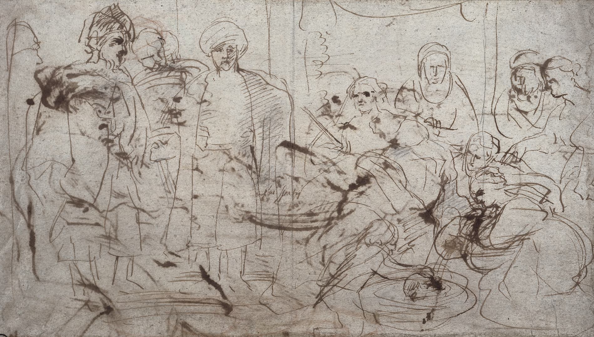 《托米里斯与居鲁士的头颅（反面）》（Tomyris with the Head of Cyrus (verso)）｜彼得·保罗·鲁本斯 Peter Paul Rubens｜约1637–38