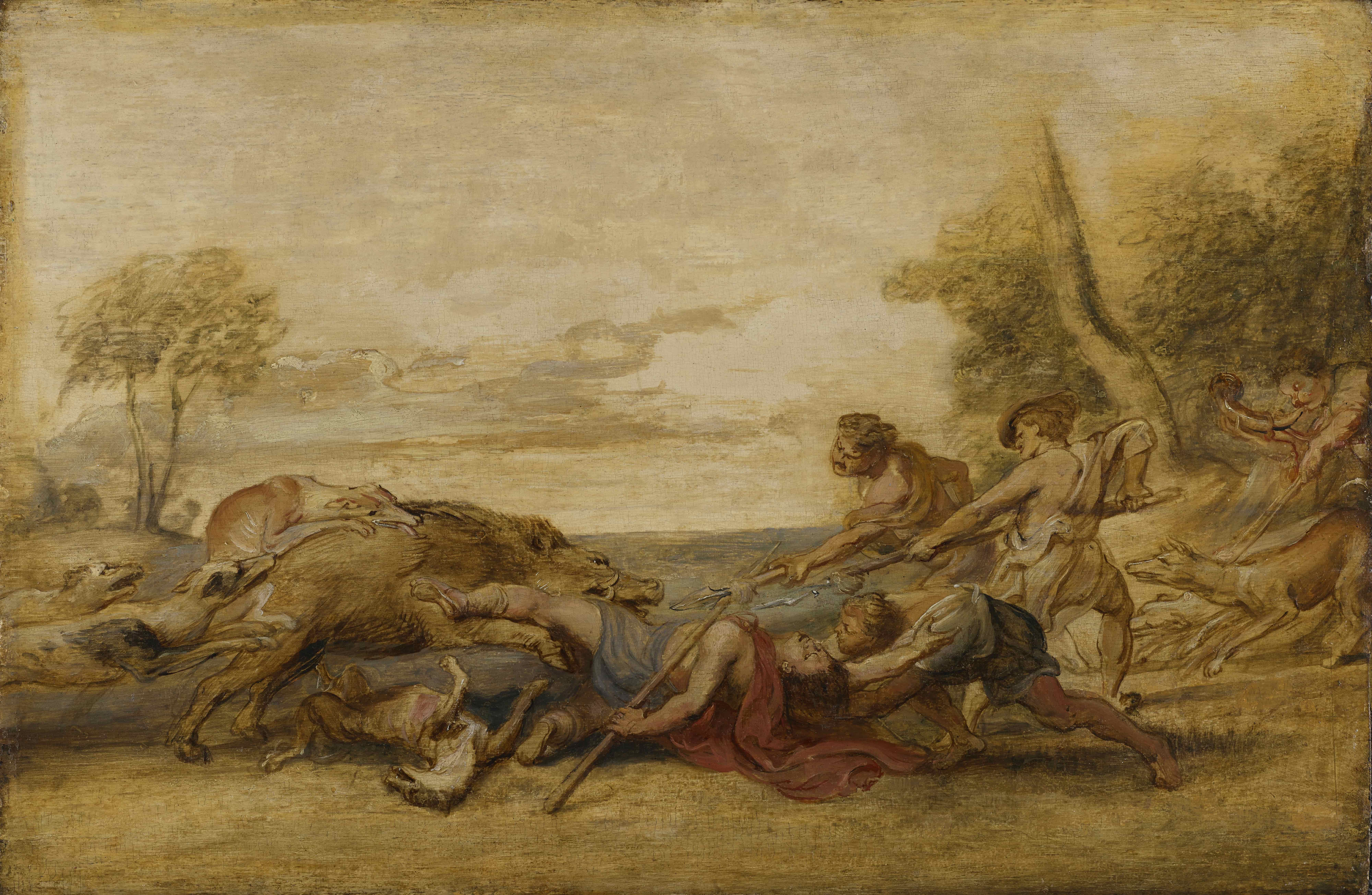 《阿多尼斯之死》（Death of Adonis）｜彼得·保罗·鲁本斯 Peter Paul Rubens｜约1639