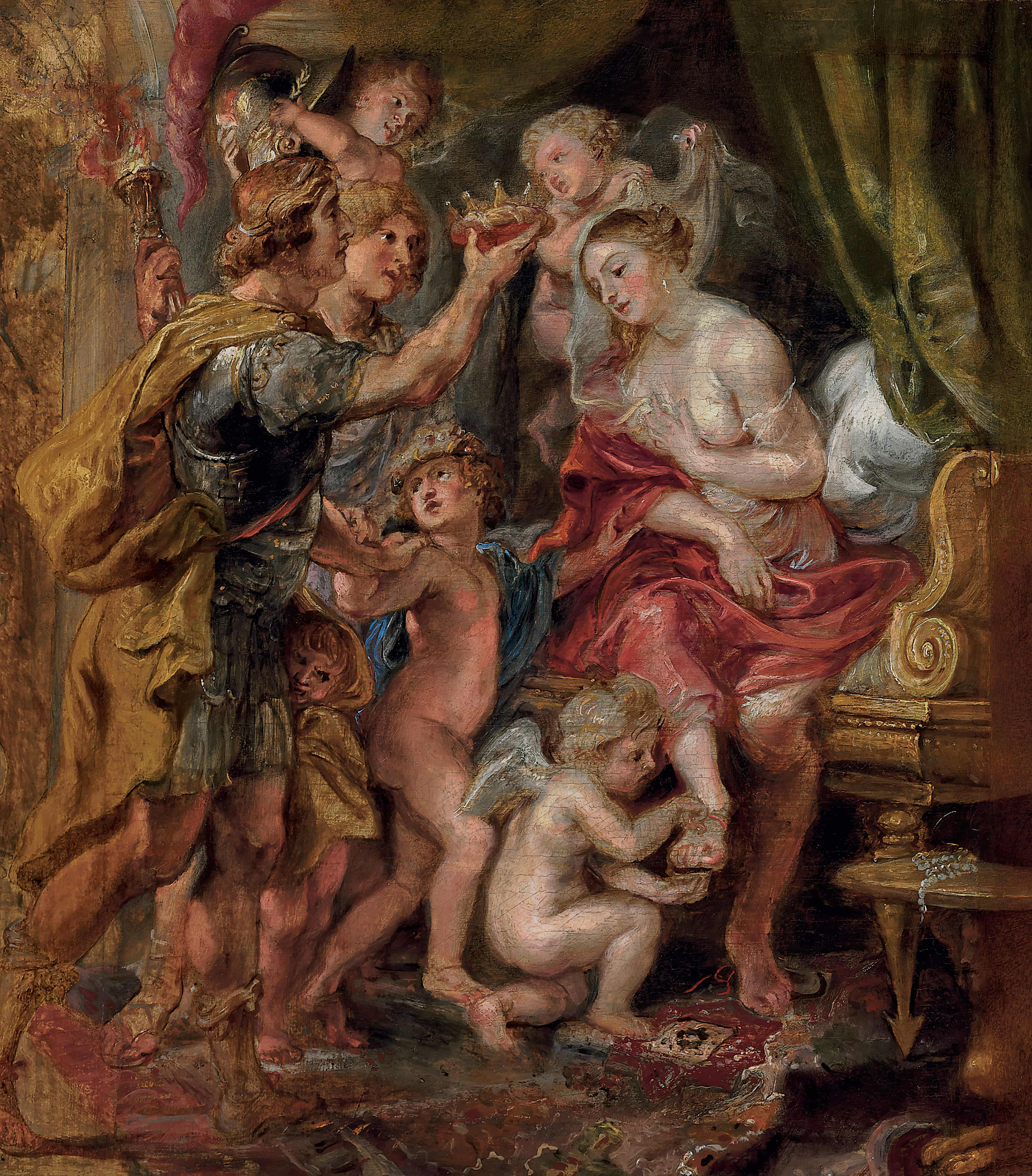 《亚历山大和罗克珊娜》（Alexander and Roxana）｜彼得·保罗·鲁本斯 Peter Paul Rubens｜不明
