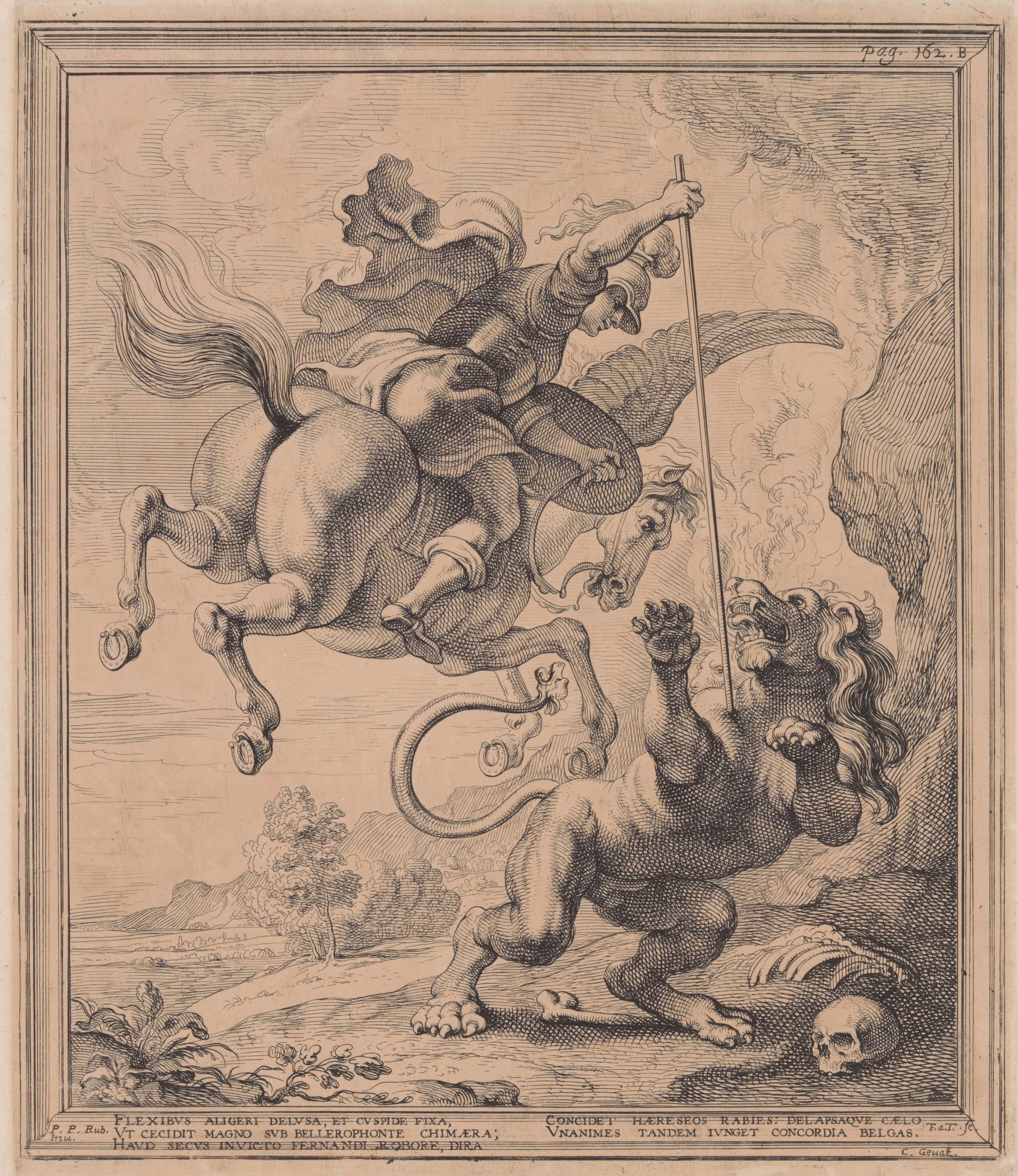 《柏勒洛丰杀死奇美拉》（Bellerophon Killing the Chimera）｜彼得·保罗·鲁本斯 Peter Paul Rubens｜不明