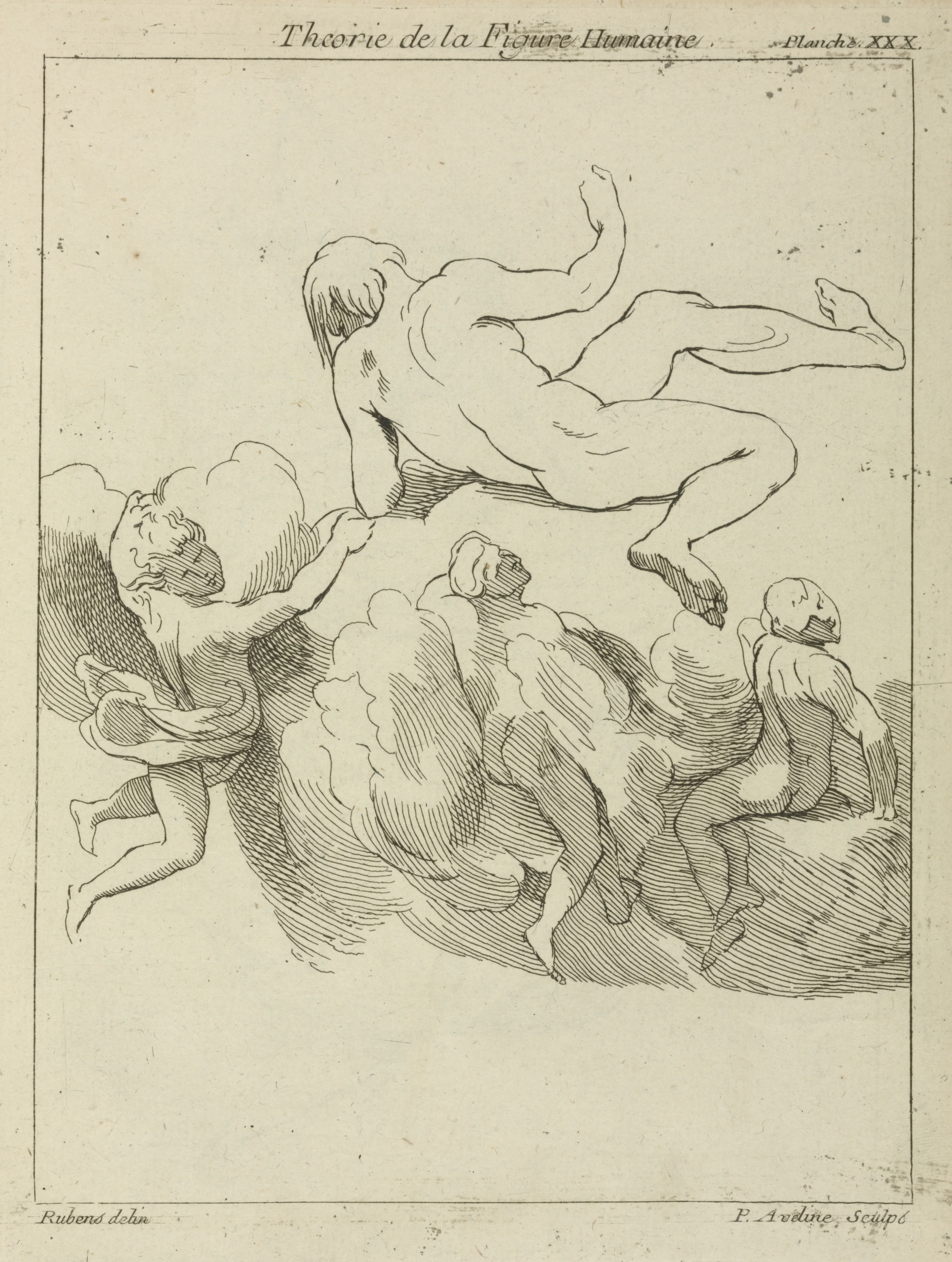 《四人浮于空中，三人于云中》（Four figures in floating positions, three amidst clouds）｜彼得·保罗·鲁本斯 Peter Paul Rubens｜不明
