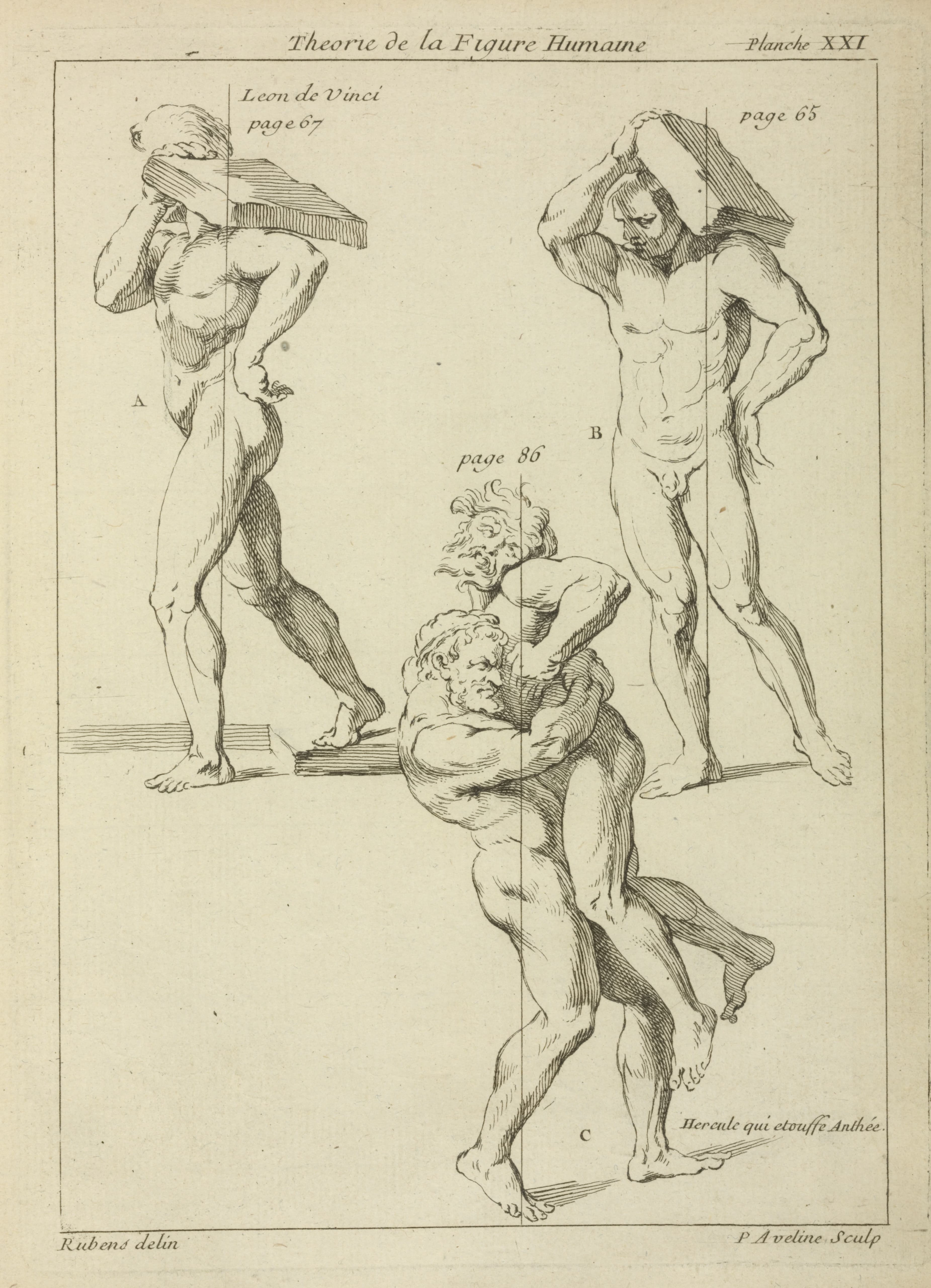 《四个男性人物；两个人肩上扛着大书，另外两个人摔跤》（Four male figures; two bearing large books on their shoulders and the other two wrestling）｜彼得·保罗·鲁本斯 Peter Paul Rubens｜不明