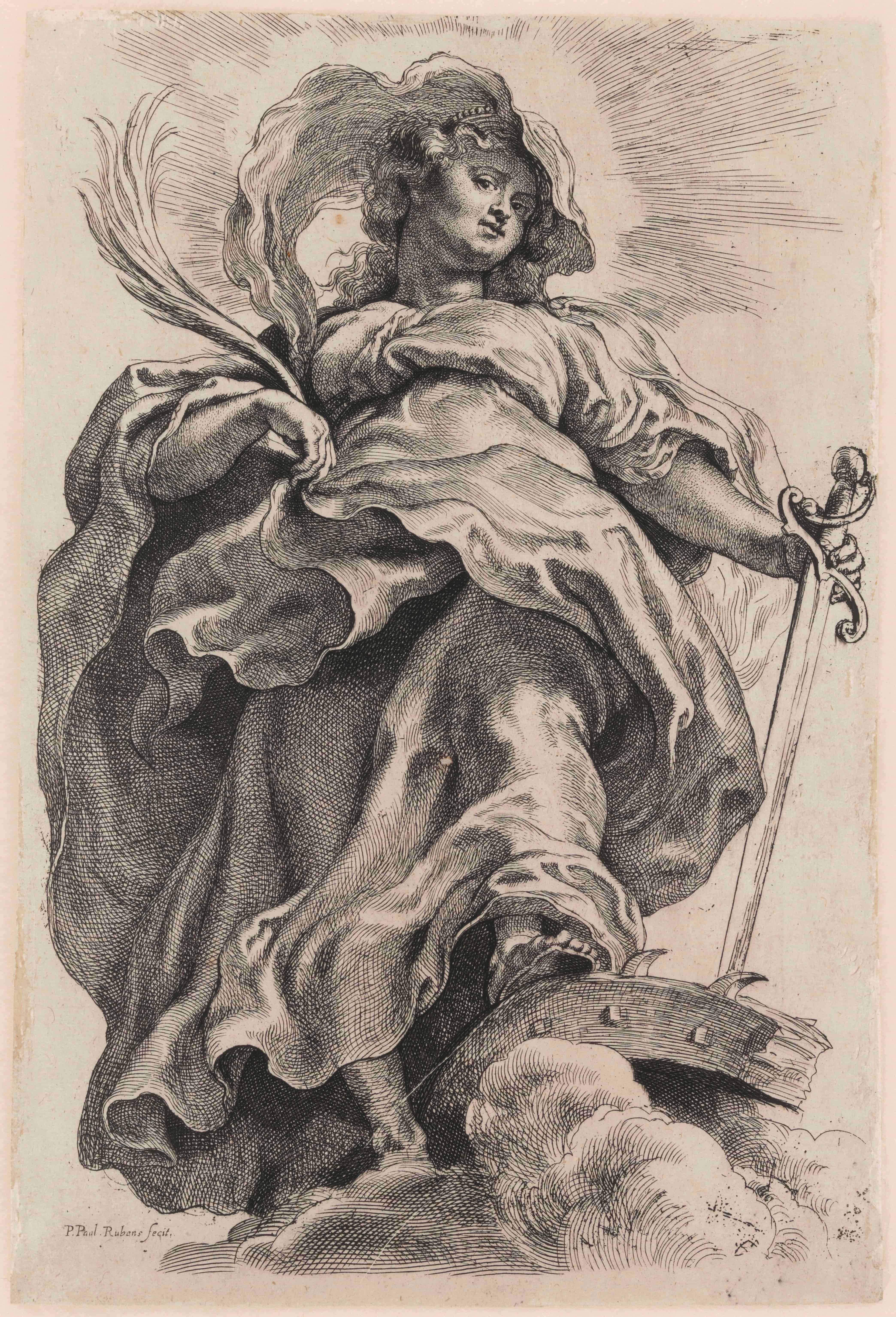 《亚历山大的圣凯瑟琳》（Saint Catherine of Alexandria）｜彼得·保罗·鲁本斯 Peter Paul Rubens｜不明