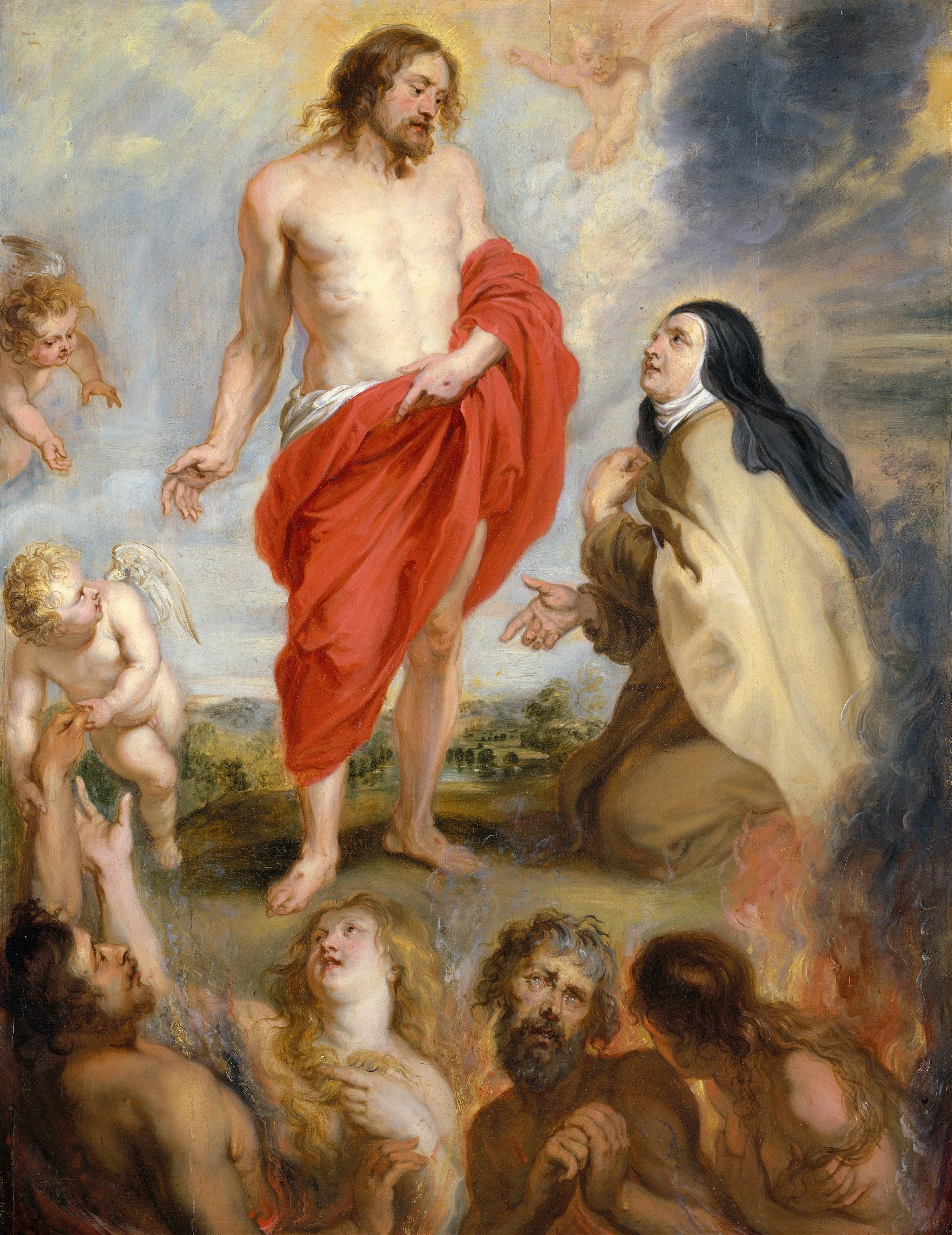 《阿维拉的圣特蕾莎为炼狱中的灵魂代祷》（Saint Teresa of Ávila Interceding for Souls in Purgatory）｜彼得·保罗·鲁本斯 Peter Paul Rubens｜不明