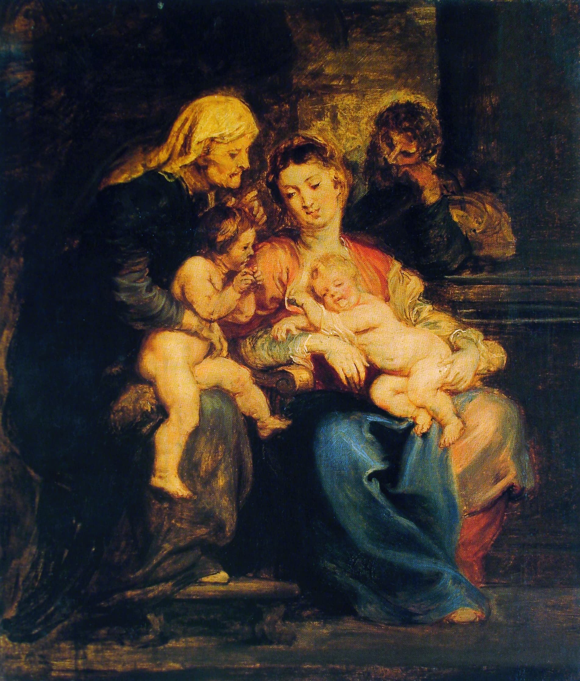 《圣家族与圣伊丽莎白和圣约翰》（The Holy Family with Saint Elizabeth and Saint John）｜彼得·保罗·鲁本斯 Peter Paul Rubens｜不明