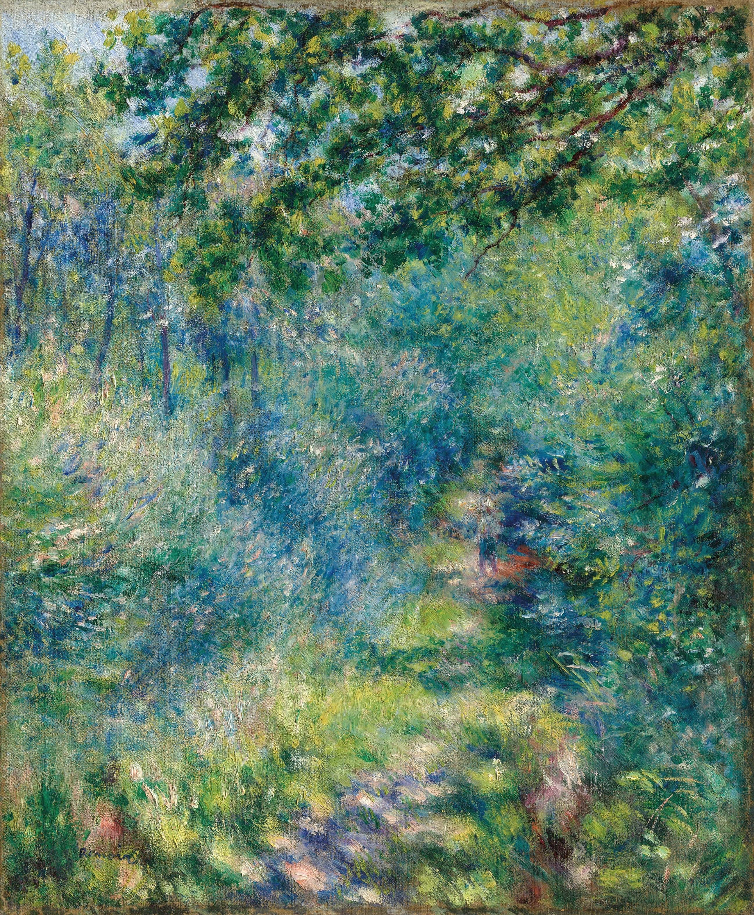 《树林里的小路》（Path in the woods）｜皮埃尔-奥古斯特·雷诺阿 Pierre-Auguste Renoir｜1874–1877