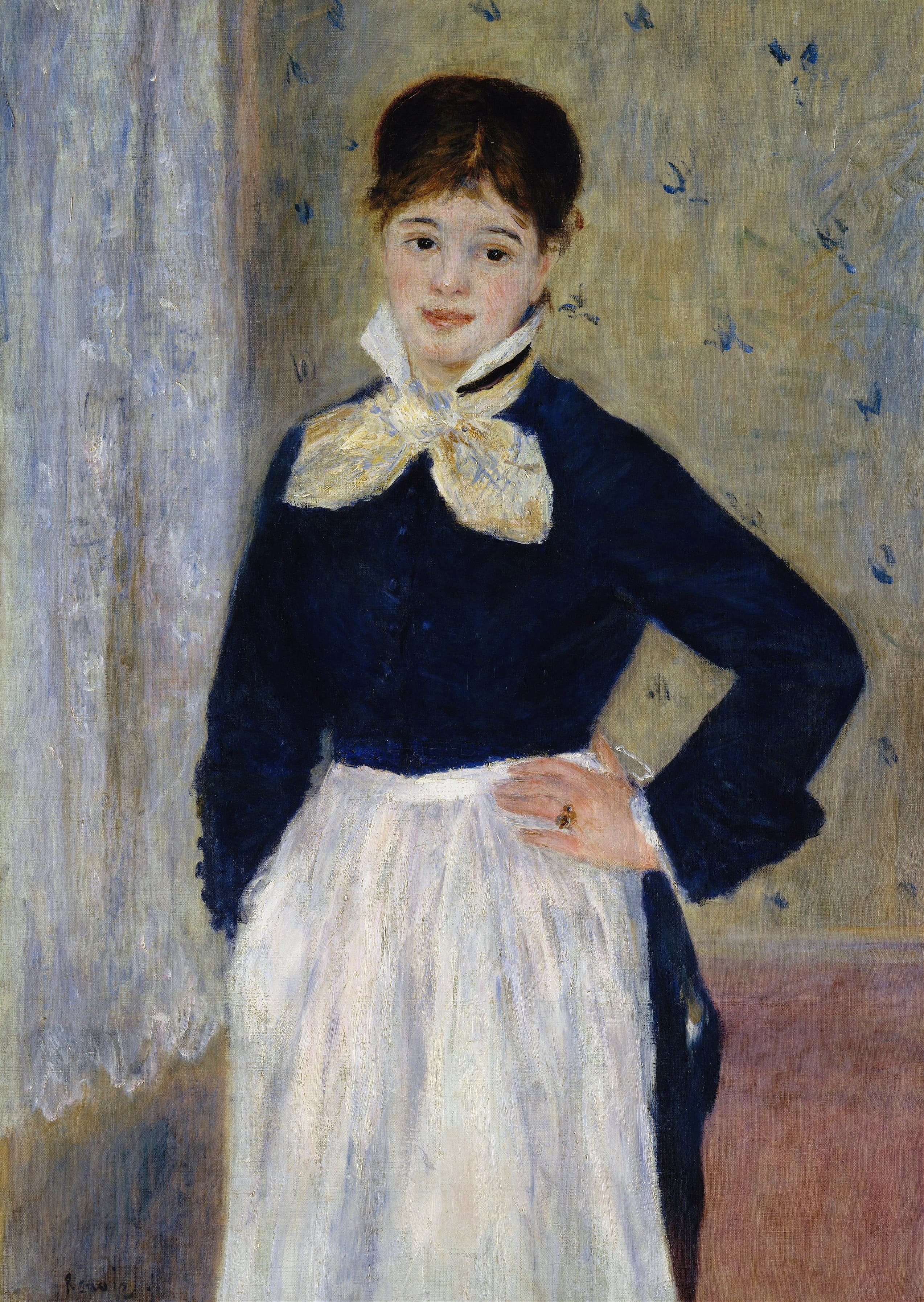 《杜瓦尔餐厅的女服务员》（A Waitress at Duval’s Restaurant）｜皮埃尔-奥古斯特·雷诺阿 Pierre-Auguste Renoir｜约. 1875