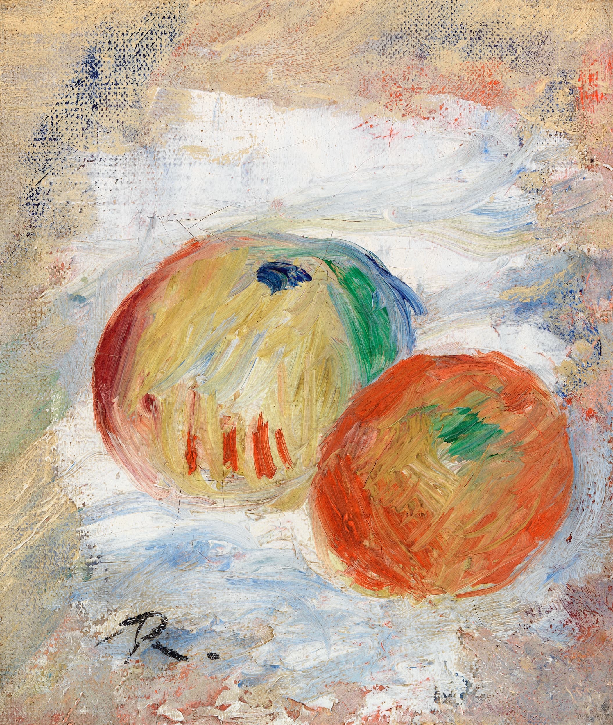 《苹果》（Apples）｜皮埃尔-奥古斯特·雷诺阿 Pierre-Auguste Renoir｜1875