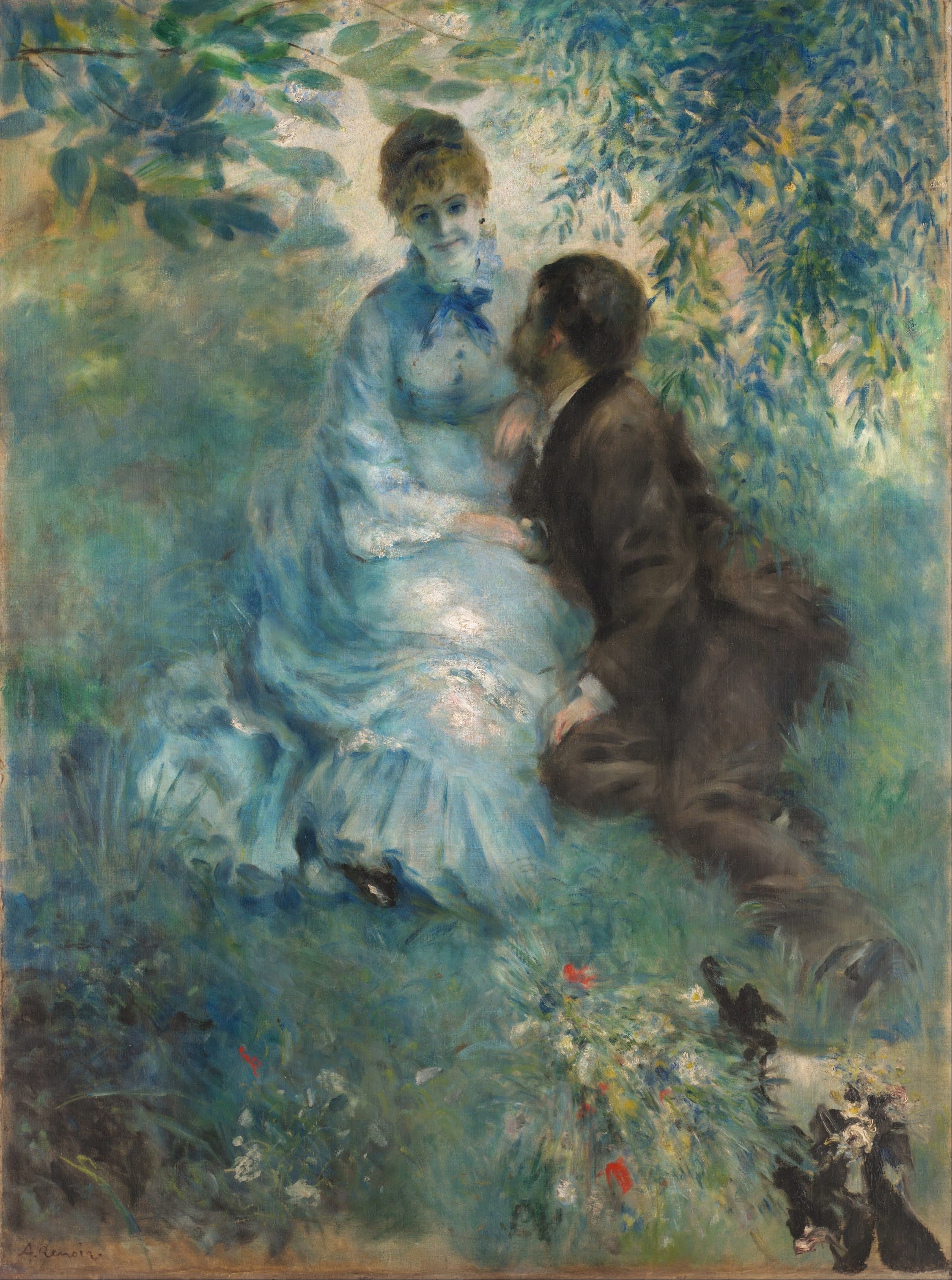 《恋人》（Lovers）｜皮埃尔-奥古斯特·雷诺阿 Pierre-Auguste Renoir｜1875