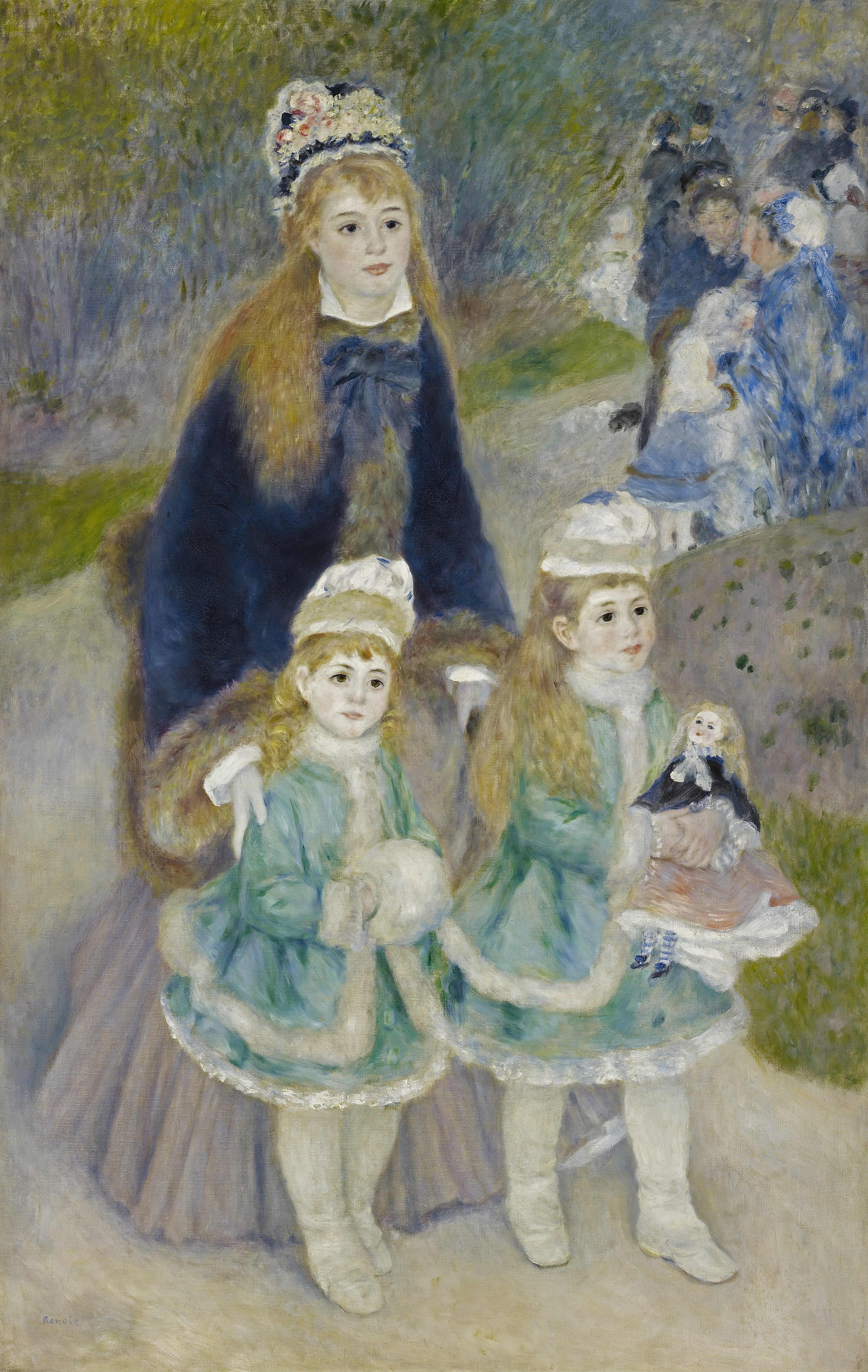 《母亲和孩子（海滨长廊）》（Mother and Children (La Promenade)）｜皮埃尔-奥古斯特·雷诺阿 Pierre-Auguste Renoir｜1875–1876